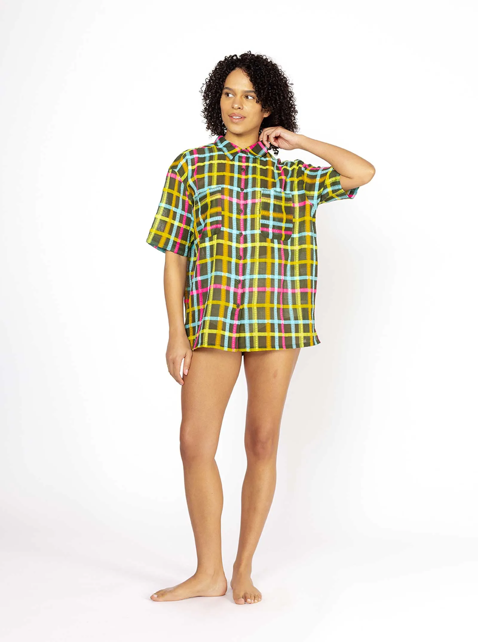 sample sale | rory shirt juniper | S sold by Ace & Jig product image thumbnail 4