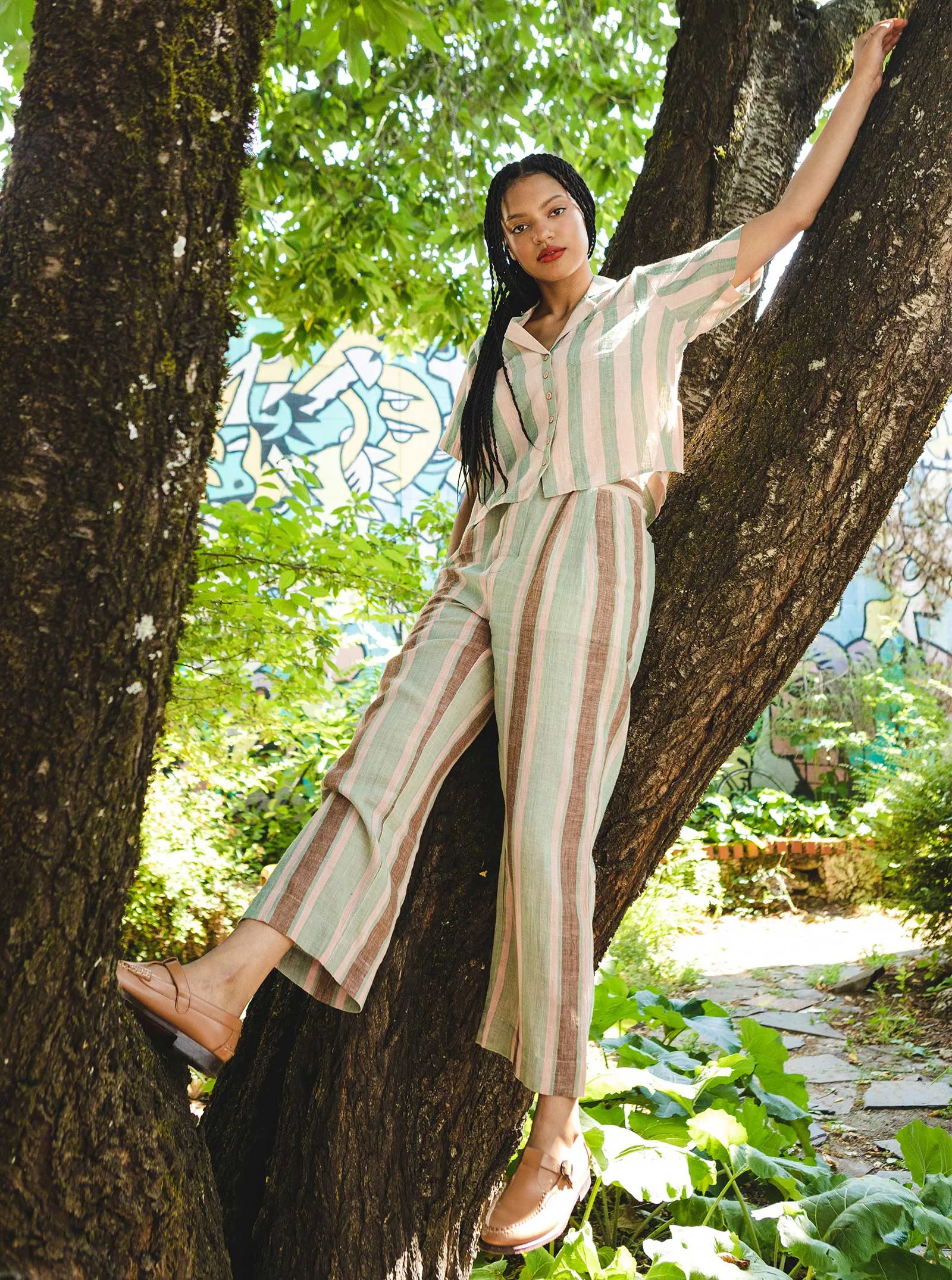 sample sale | lexi trouser basil | XXS-XL sold by Ace & Jig