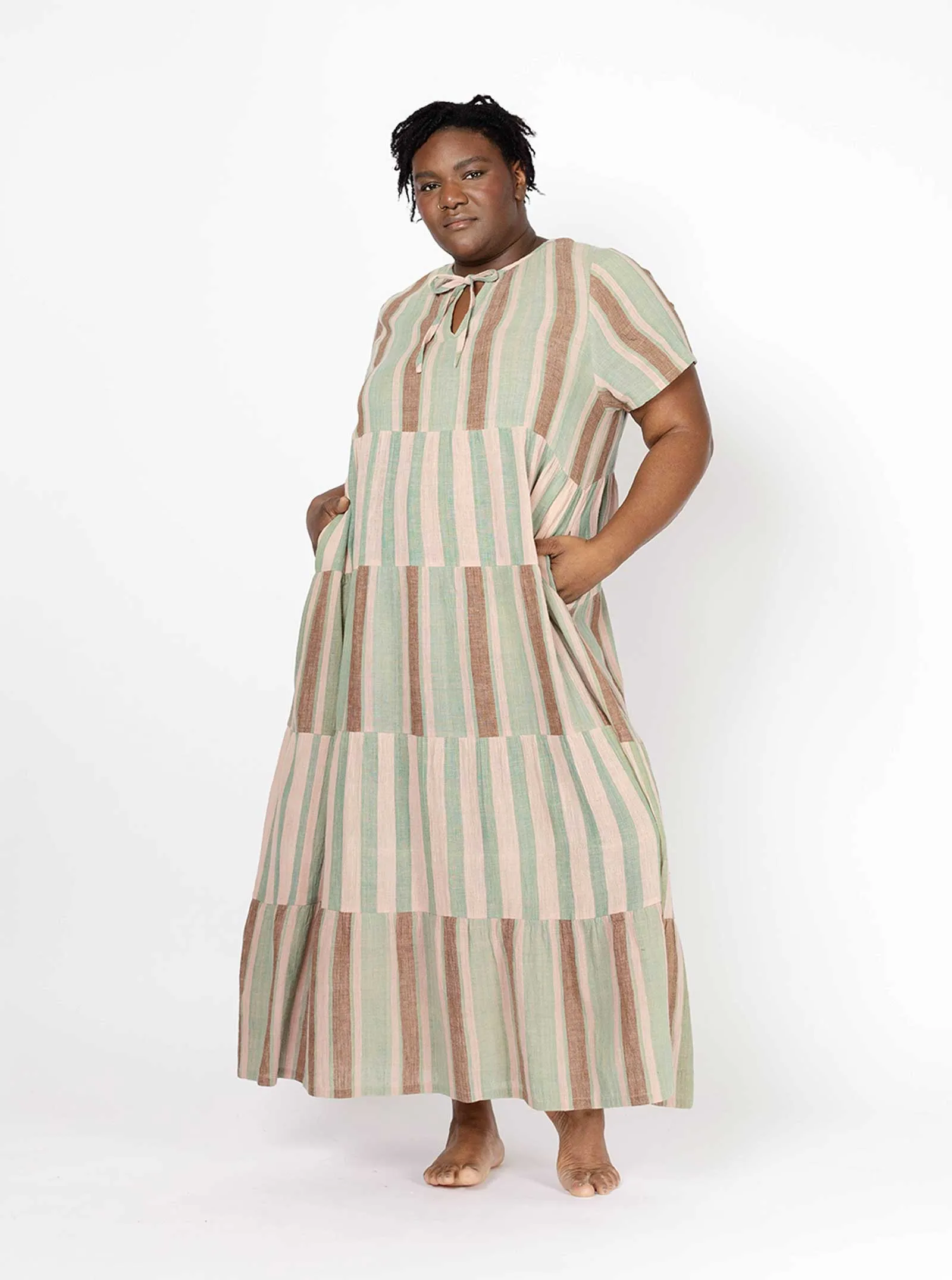 sample sale | daze dress basil | XXS sold by Ace & Jig product image thumbnail 4