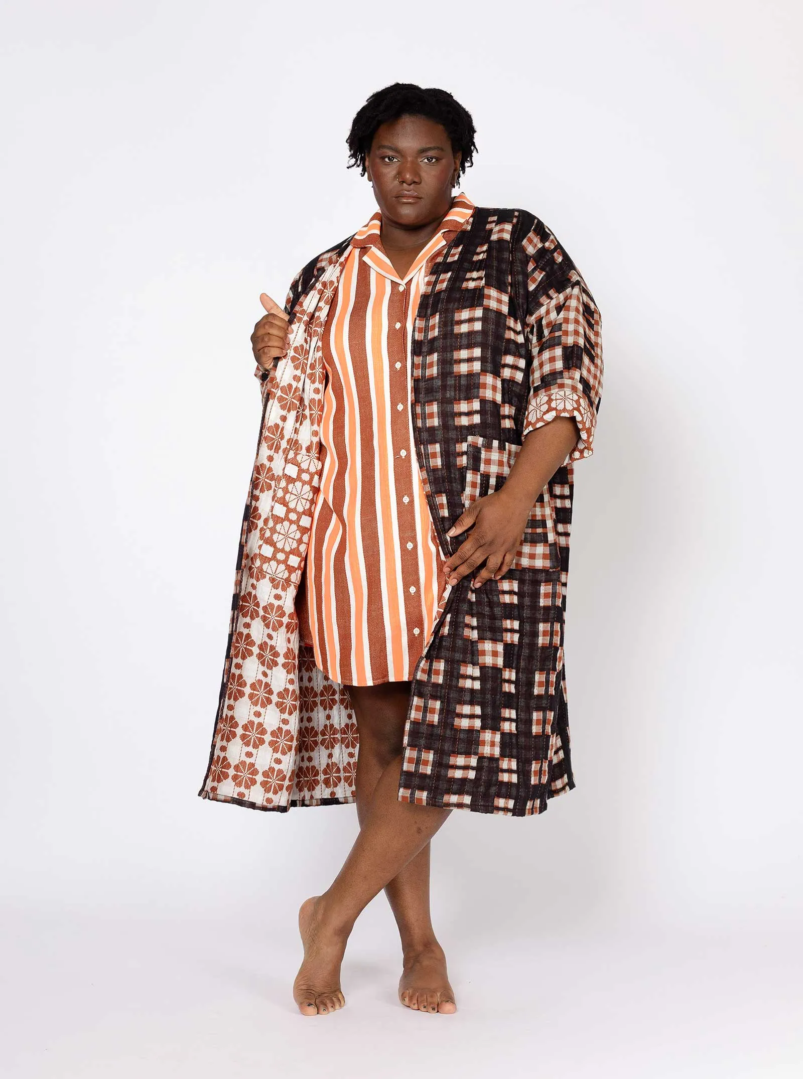 sample sale | long quilted duster derby | XS sold by Ace & Jig product image thumbnail 4