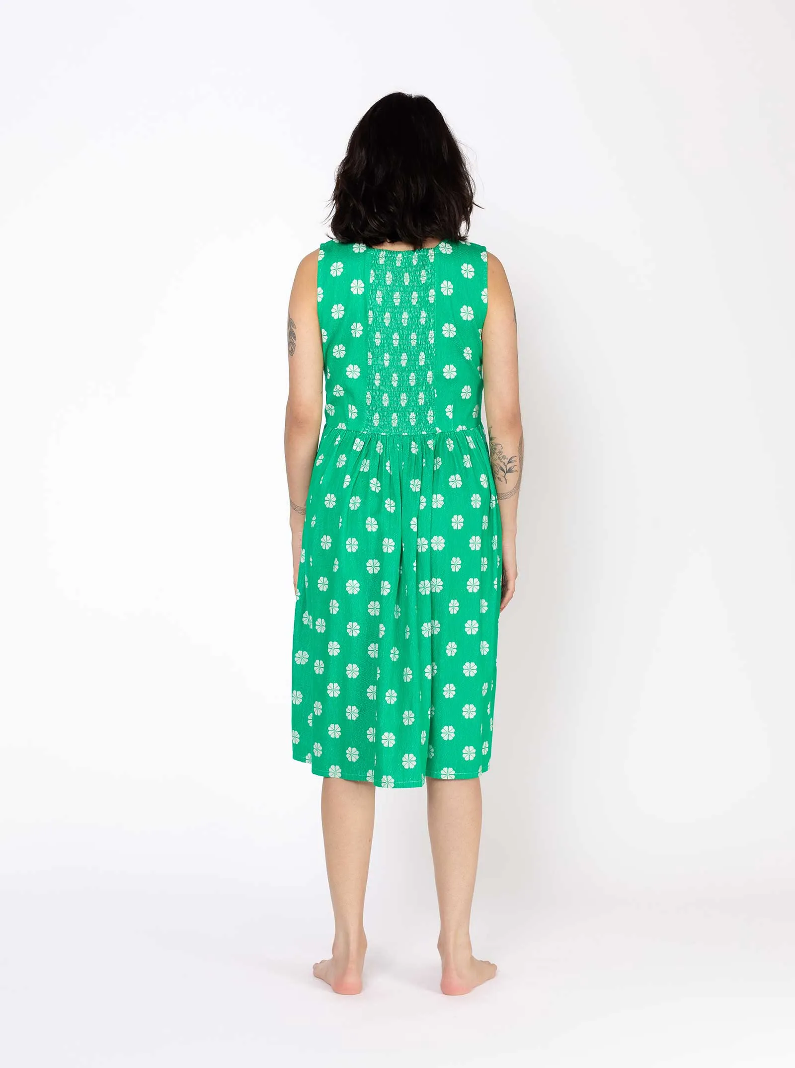 sample sale | cecelia dress green daisy | XS sold by Ace & Jig product image thumbnail 3