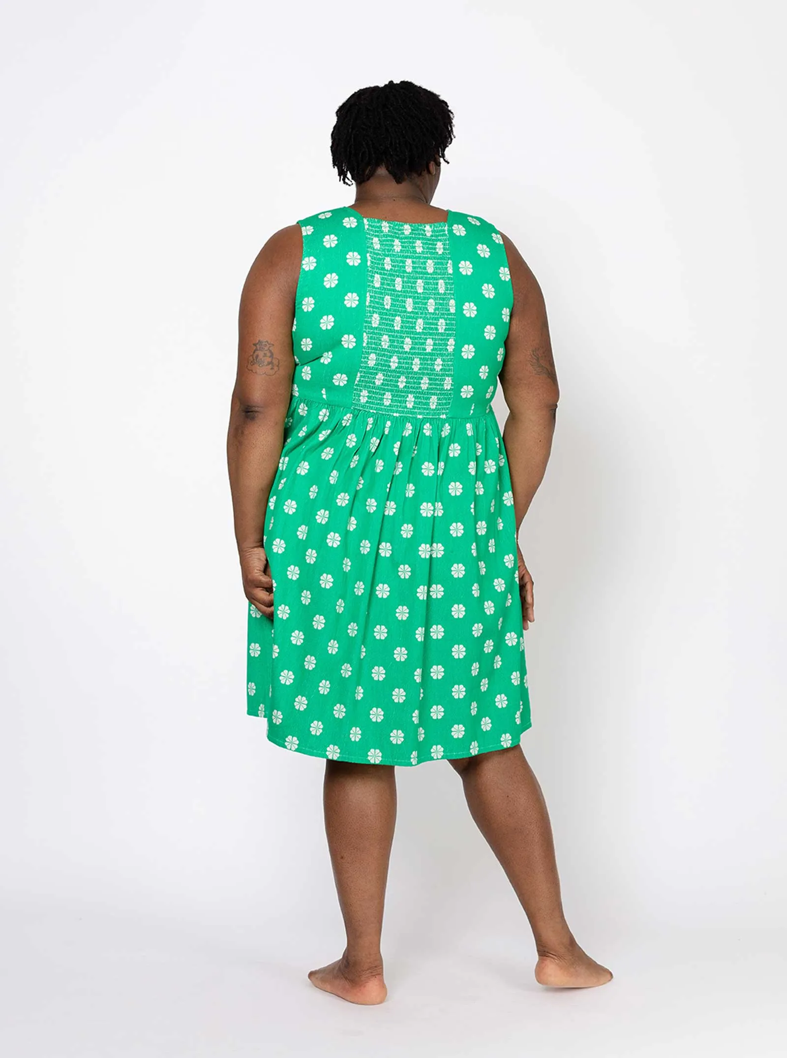 sample sale | cecelia dress green daisy | XS sold by Ace & Jig product image thumbnail 5