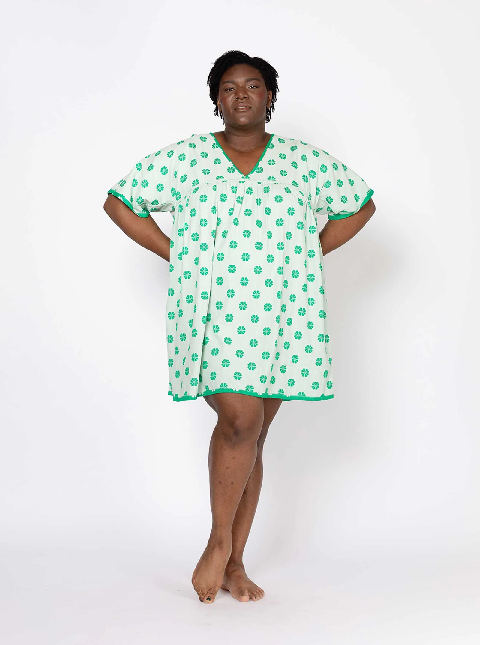 sample sale | pilar dress green daisy | XXS-XL sold by Ace & Jig product image thumbnail 2