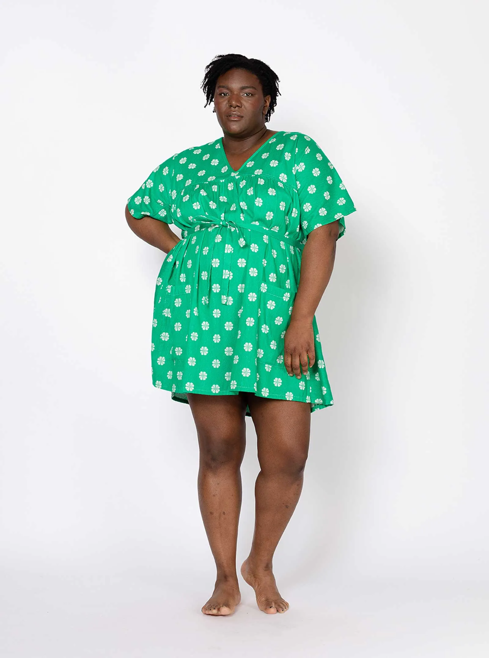 sample sale | pilar dress green daisy | XXS-XL sold by Ace & Jig