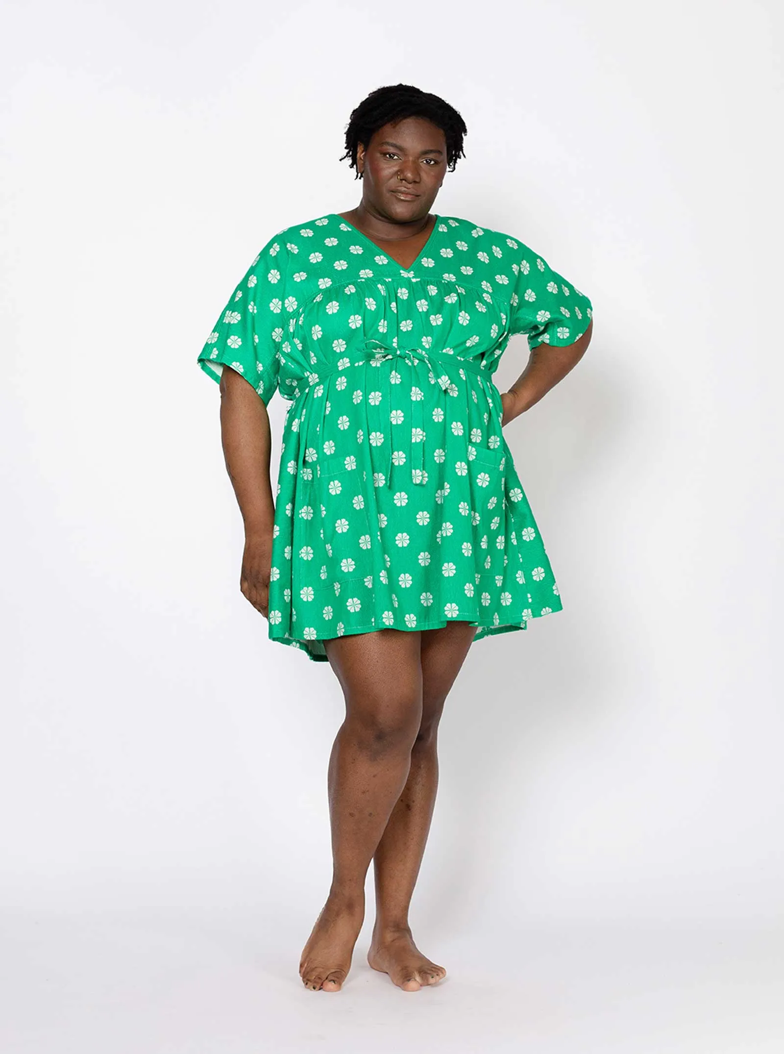 sample sale | pilar dress green daisy | XXS-XL sold by Ace & Jig product image thumbnail 3