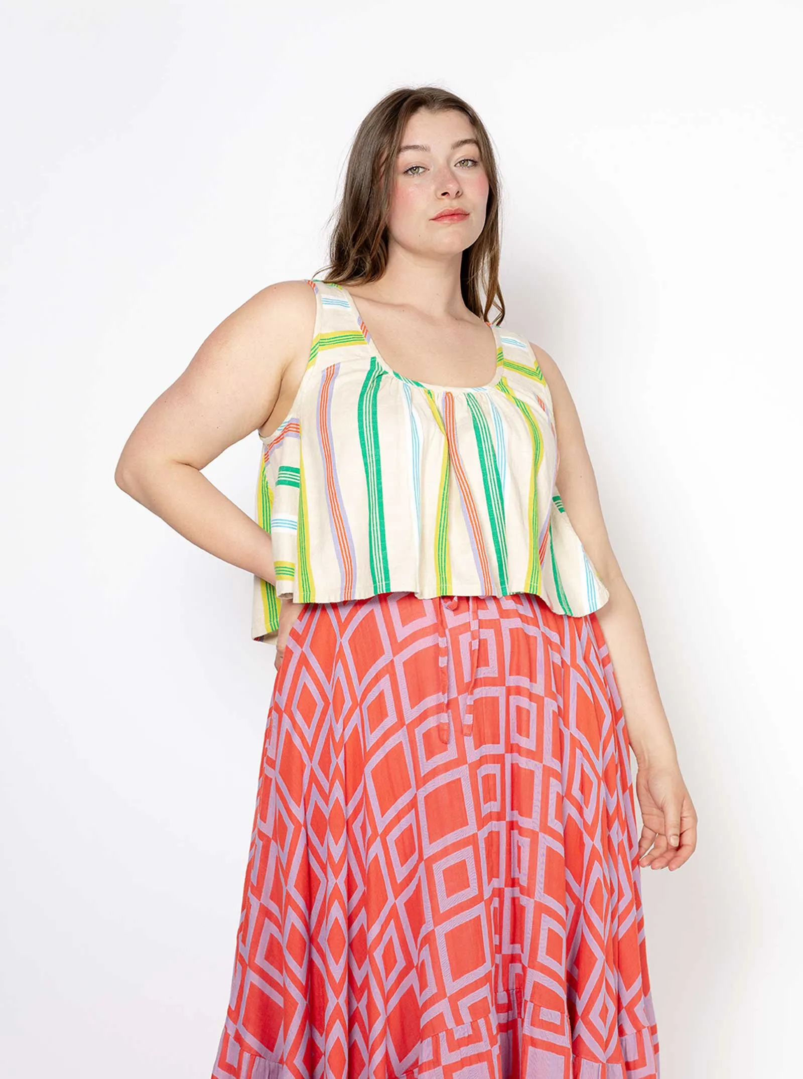 sample sale | pearl tank lifeguard | XXS-1X sold by Ace & Jig