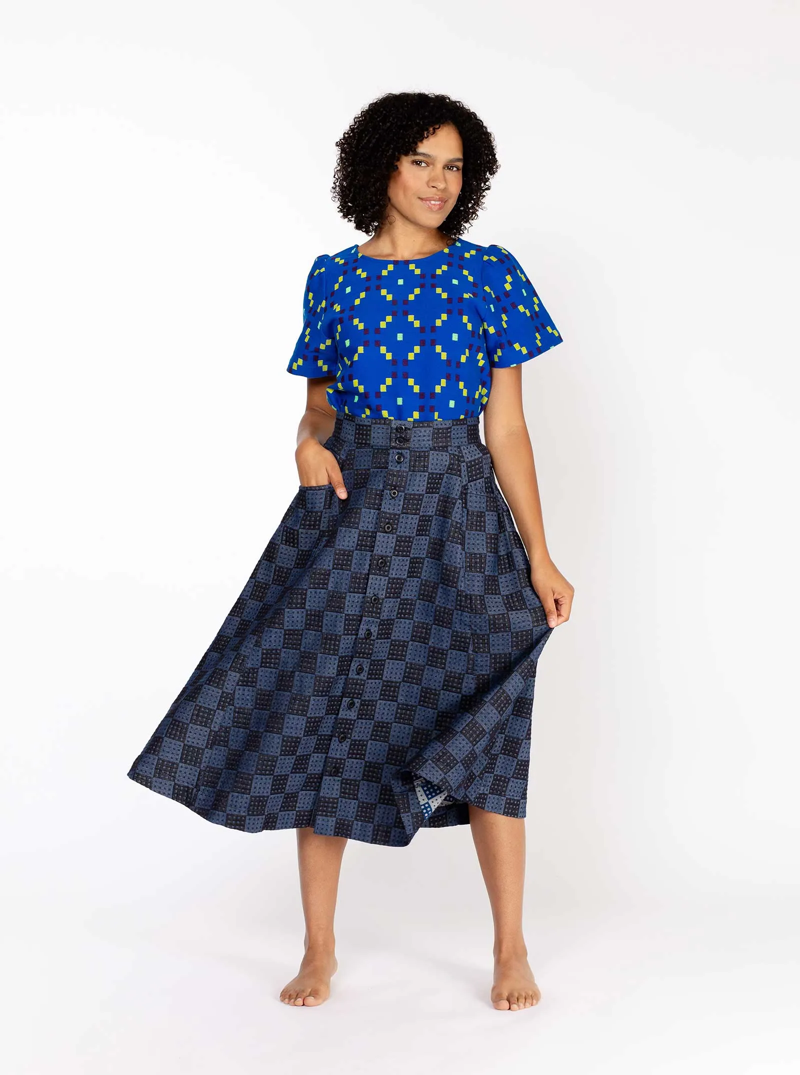 sample sale | gertie skirt blackjack | XXS sold by Ace & Jig product image thumbnail 2