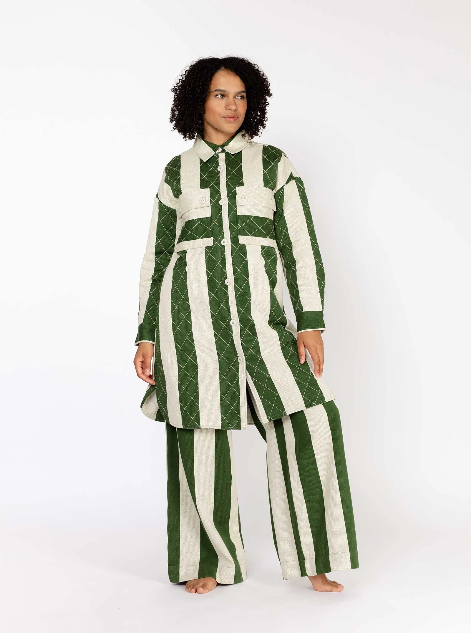 sample sale | quilted overcoat salon | XS sold by Ace & Jig product image thumbnail 2