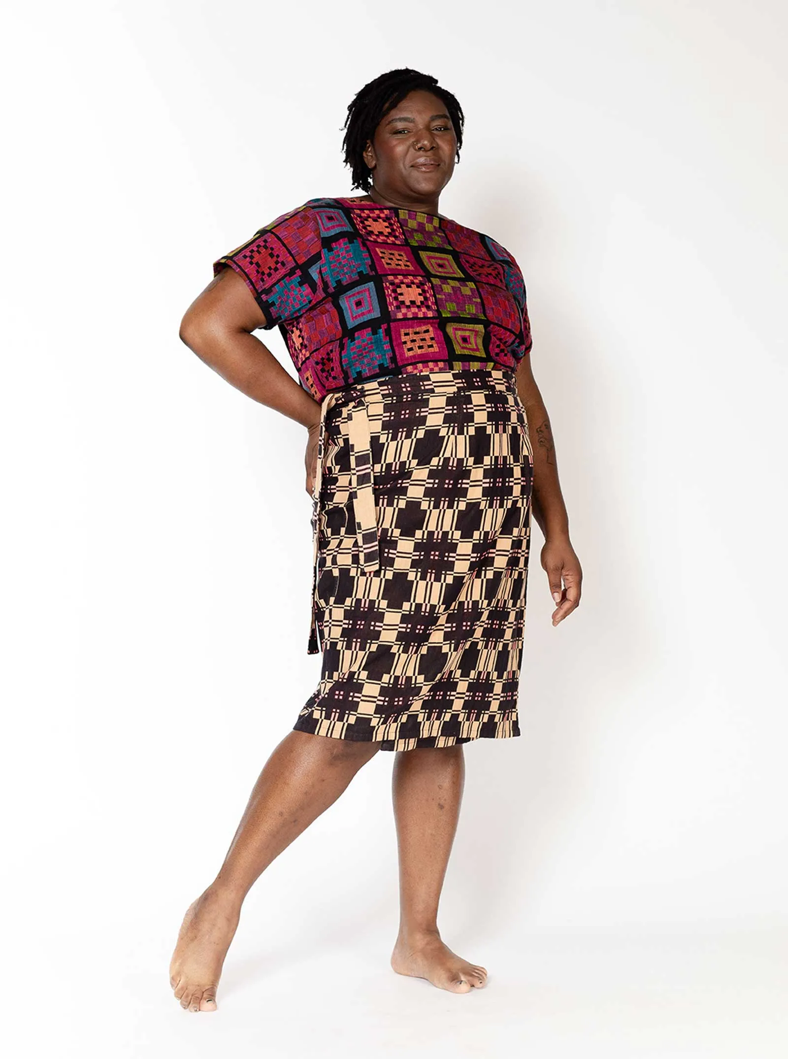 sample sale | reversible wrap skirt cinema | XXS-M sold by Ace & Jig product image thumbnail 4