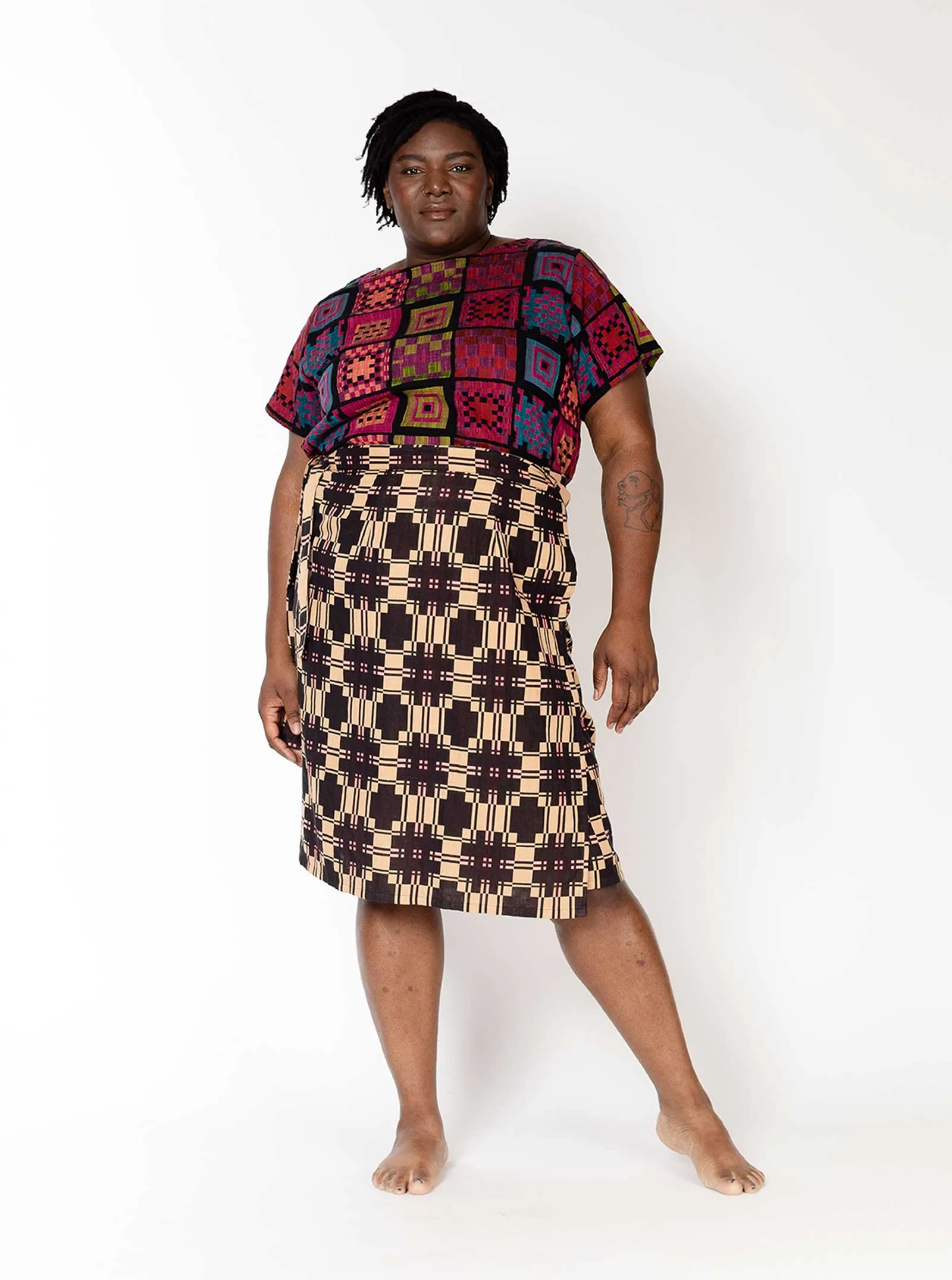 sample sale | reversible wrap skirt cinema | XXS-M sold by Ace & Jig product image thumbnail 3