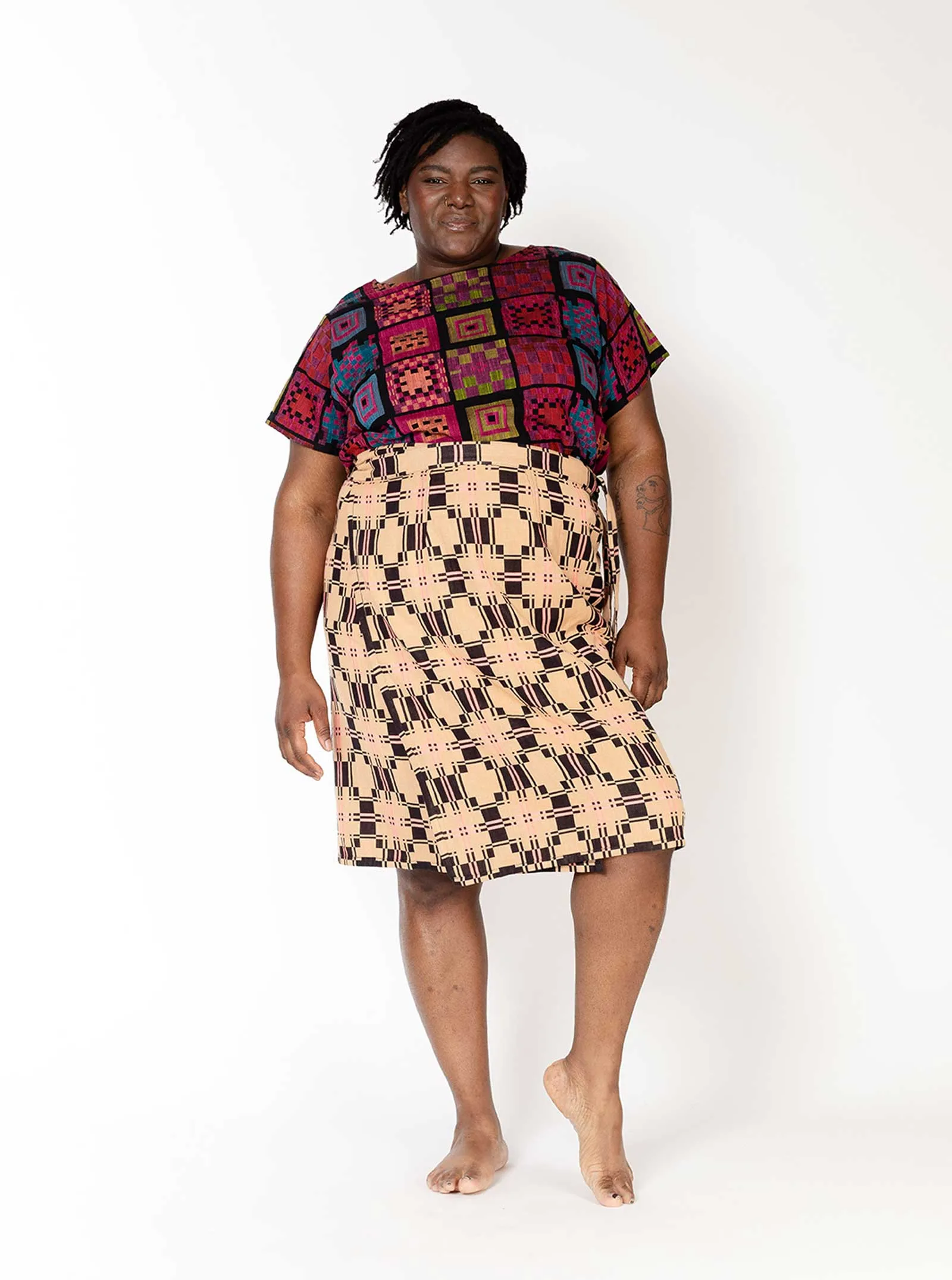 sample sale | reversible wrap skirt cinema | XXS-M sold by Ace & Jig product image thumbnail 2