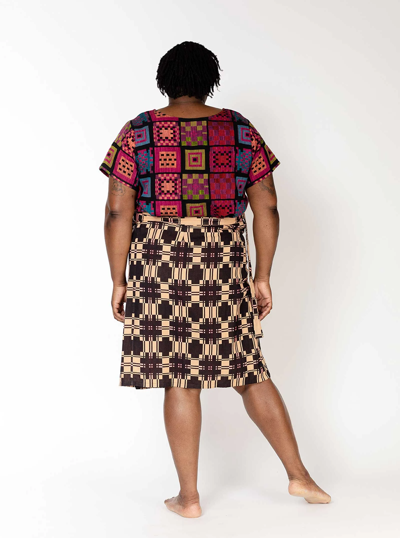 sample sale | reversible wrap skirt cinema | XXS-M sold by Ace & Jig product image thumbnail 5