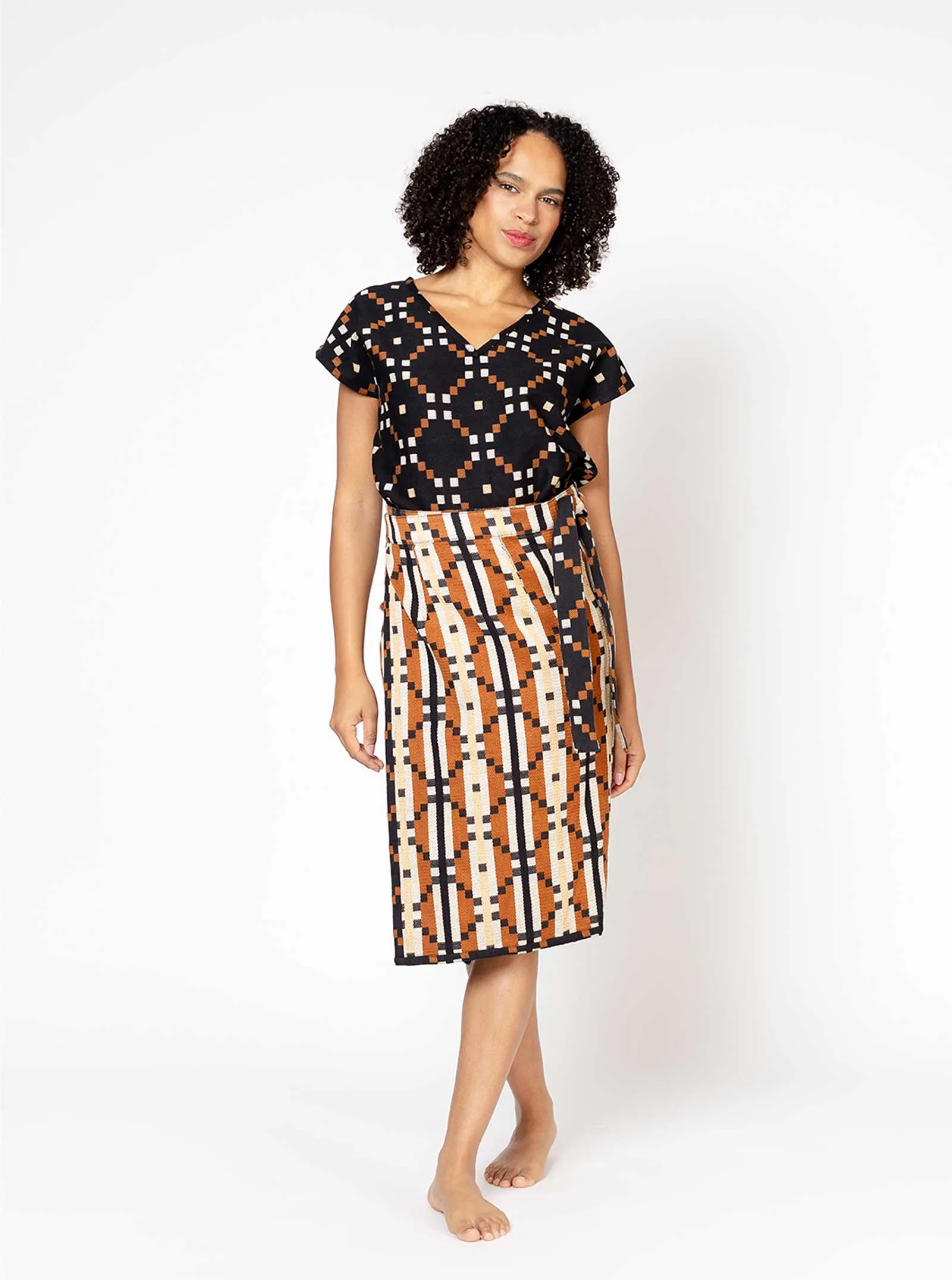 sample sale | reversible wrap skirt evening | XXS-S sold by Ace & Jig product image thumbnail 2