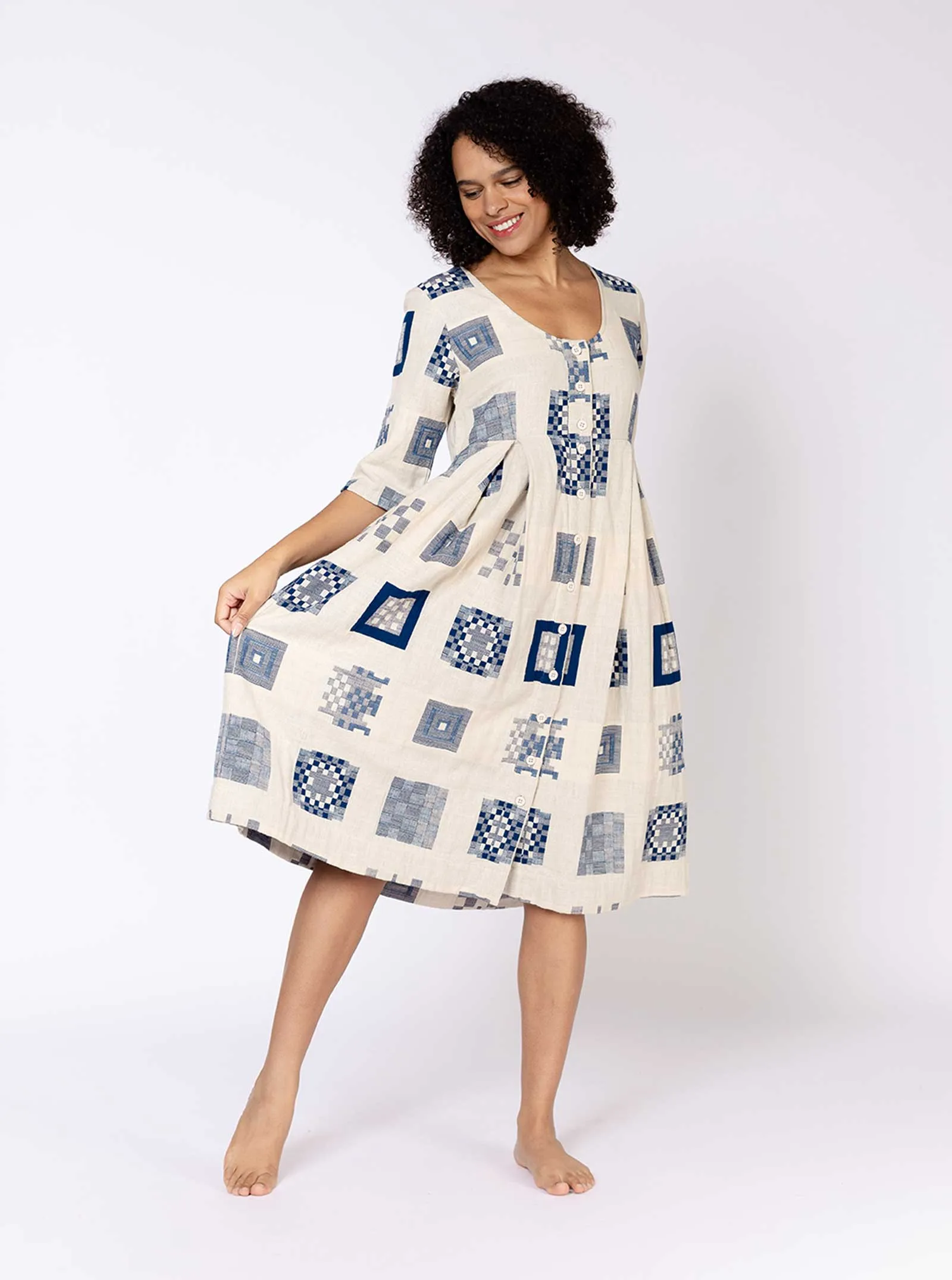 sample sale | caroline dress sand dollar | XXS & XS sold by Ace & Jig product image thumbnail 3