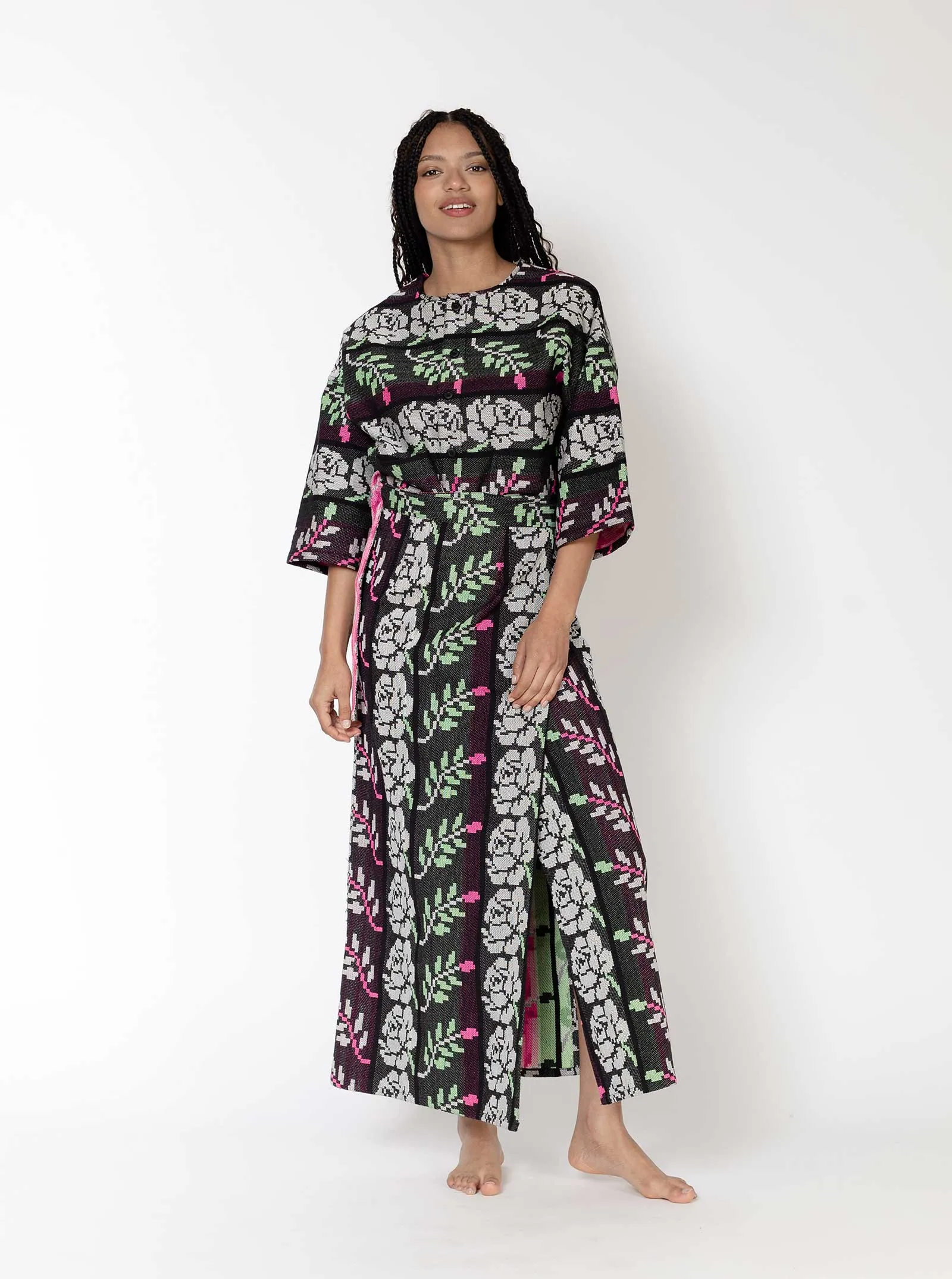 sample sale | column wrap skirt needlepoint | XXS-L sold by Ace & Jig product image thumbnail 3