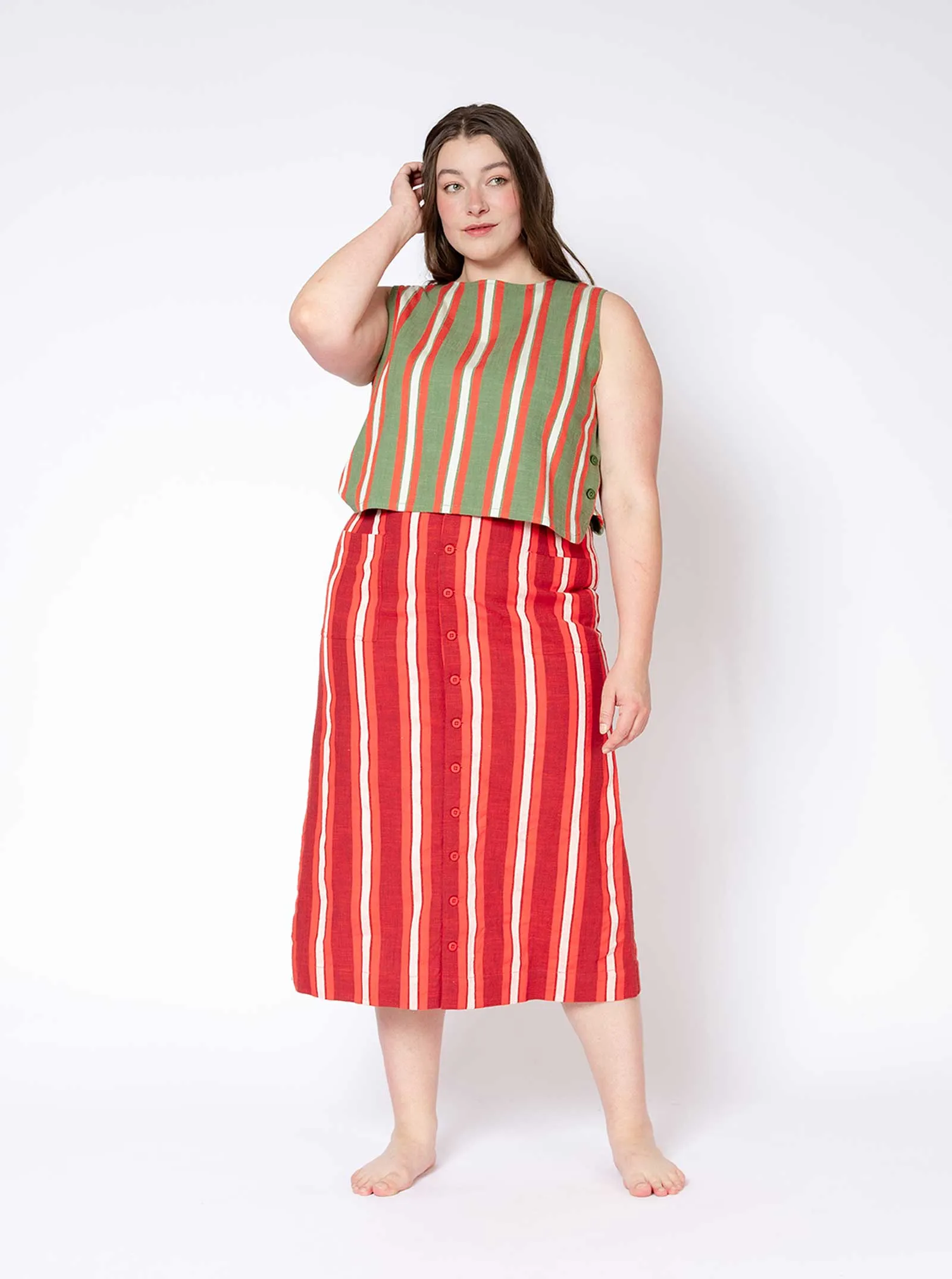 sample sale | skipper tee fennel | XXS & 2X sold by Ace & Jig product image thumbnail 2