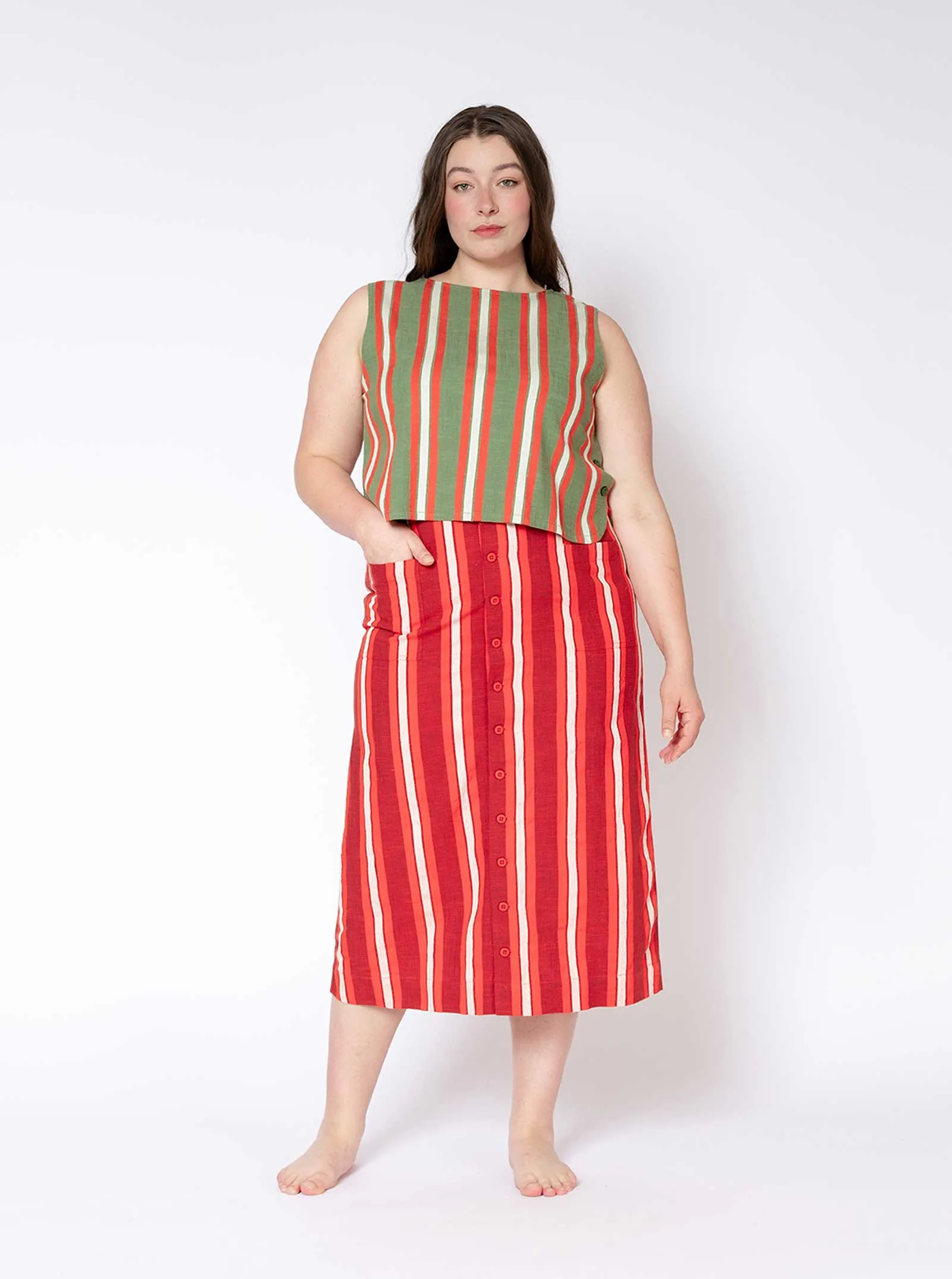 sample sale | skipper tee fennel | XXS & 2X sold by Ace & Jig product image thumbnail 3