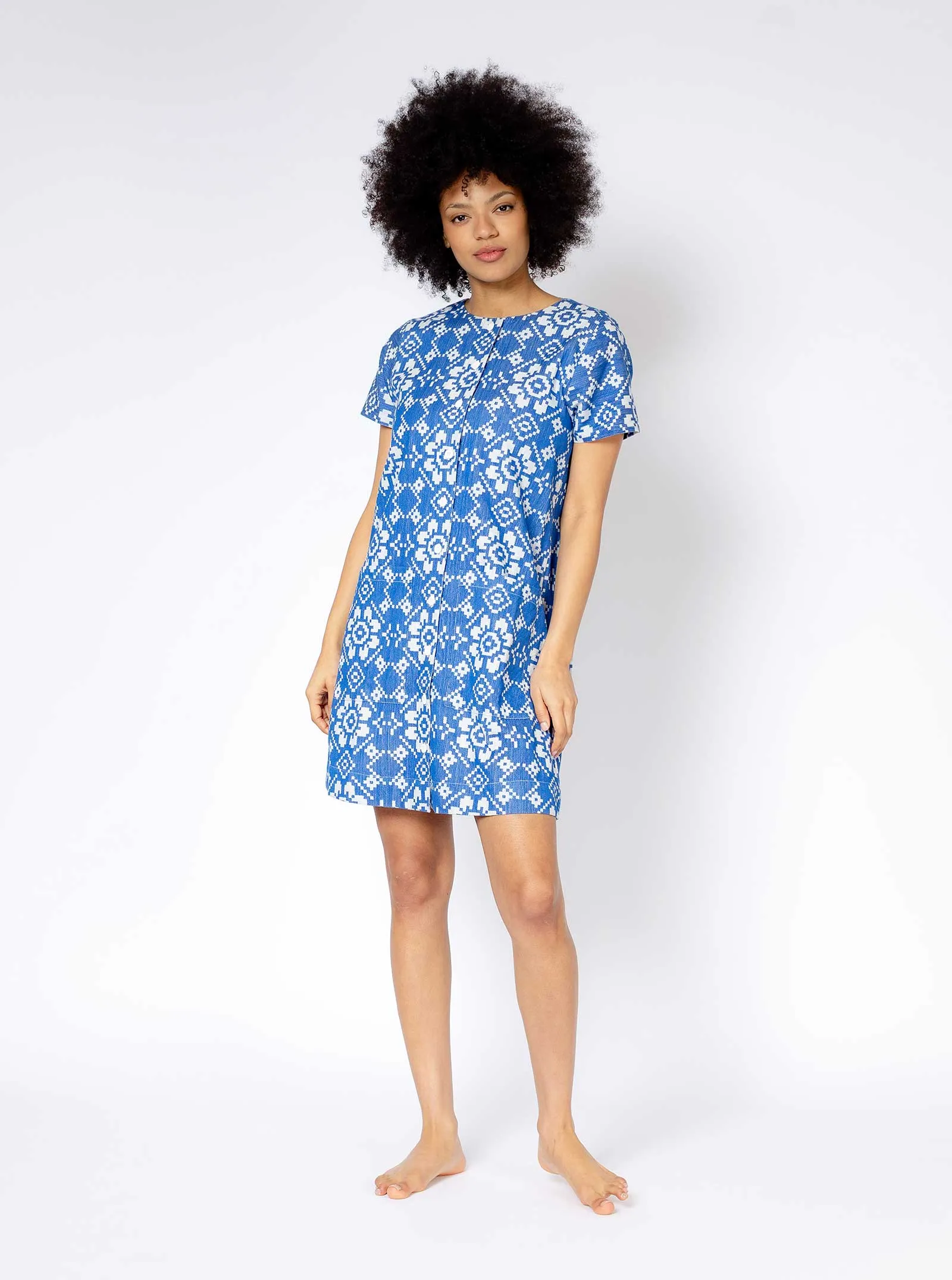 sample sale | nat shift blue pastime | XXS-L sold by Ace & Jig product image thumbnail 3