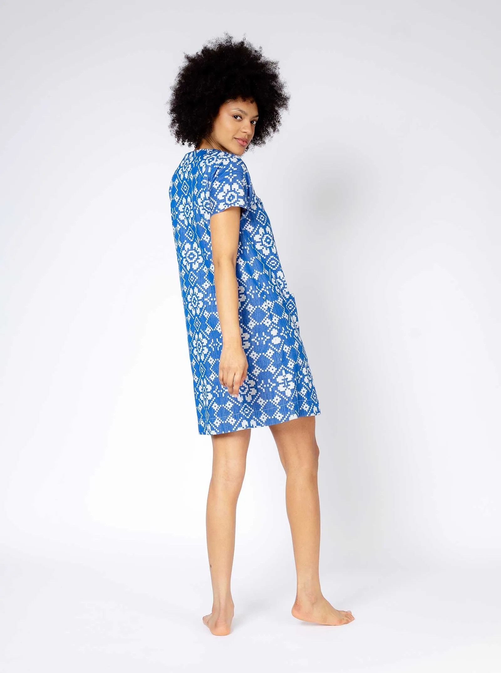 sample sale | nat shift blue pastime | XXS-L sold by Ace & Jig product image thumbnail 4