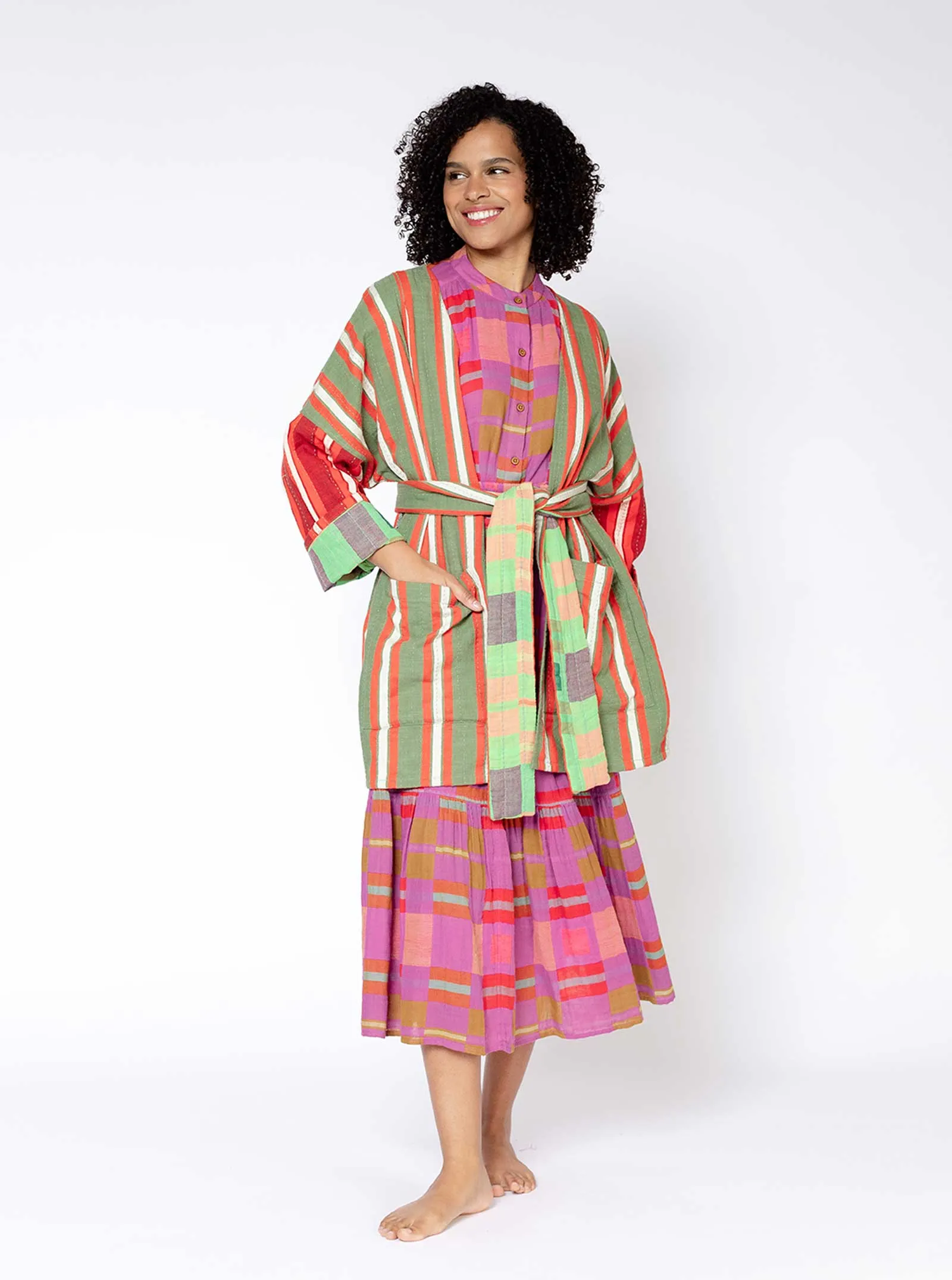 sample sale | short quilted duster fennel | XS-3X sold by Ace & Jig product image thumbnail 5