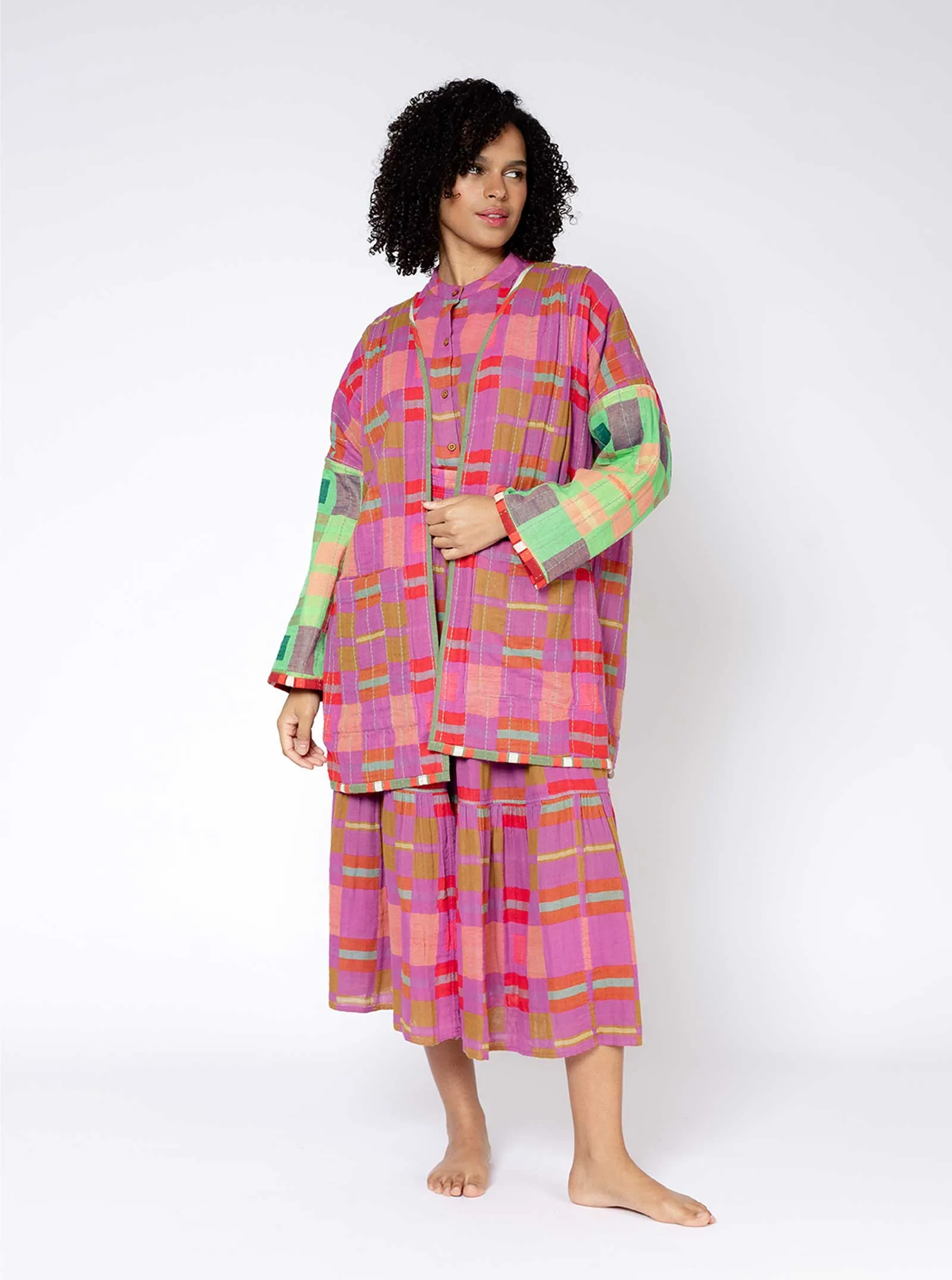 sample sale | short quilted duster fennel | XS-3X sold by Ace & Jig product image thumbnail 3