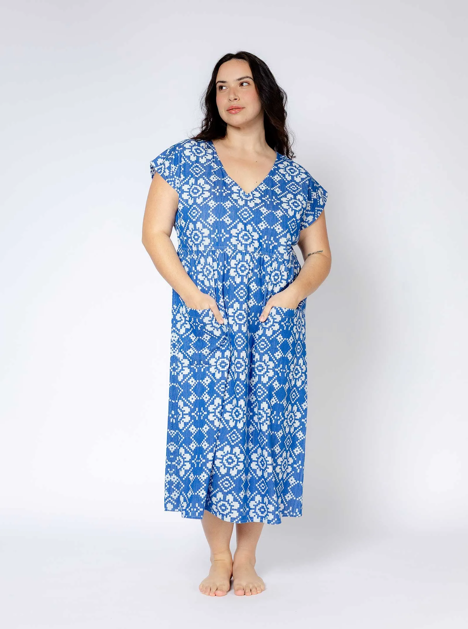 sample sale | antoine dress blue pastime | XS & 3X sold by Ace & Jig product image thumbnail 4
