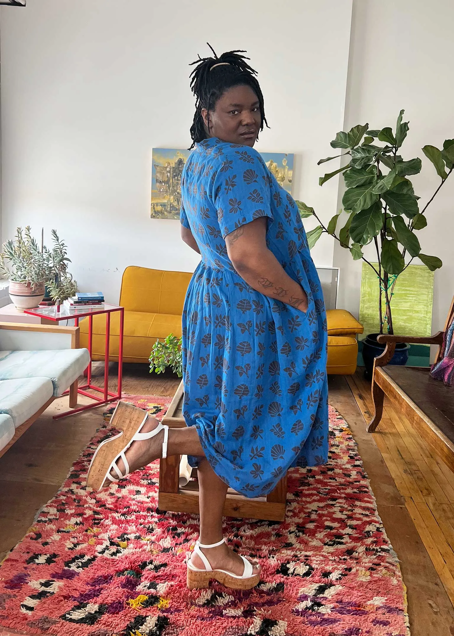 sabine dress | spring 26 | azure sold by Ace & Jig product image thumbnail 3