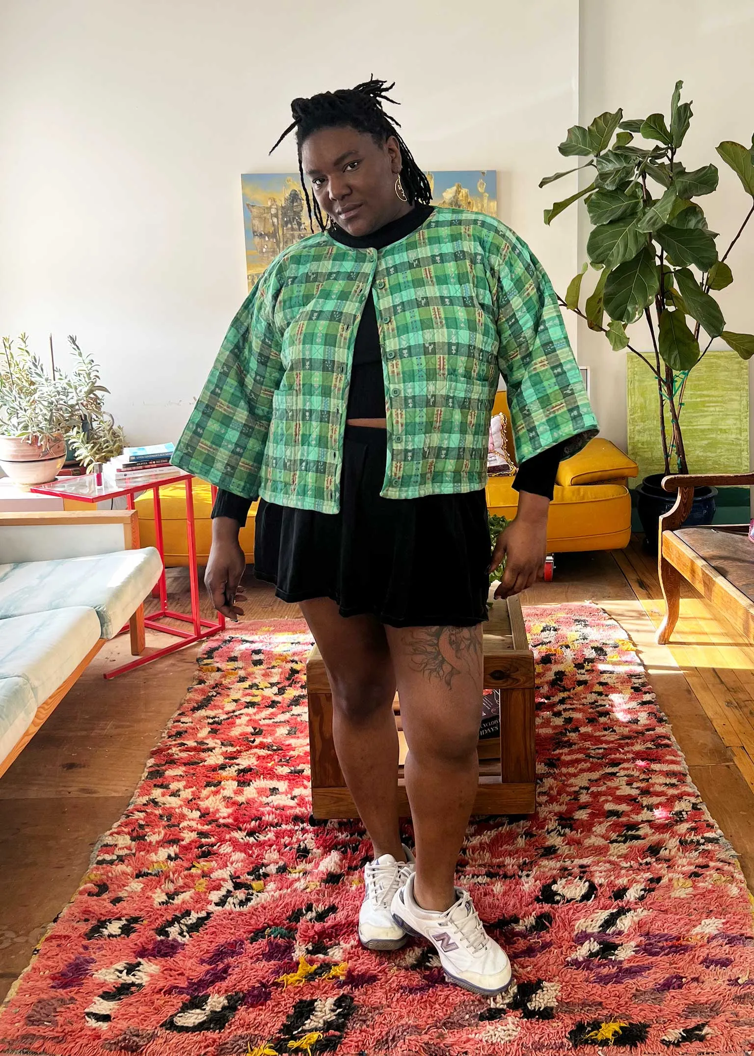 quilted amara cardi | spring 26 | garden sold by Ace & Jig product image thumbnail 3