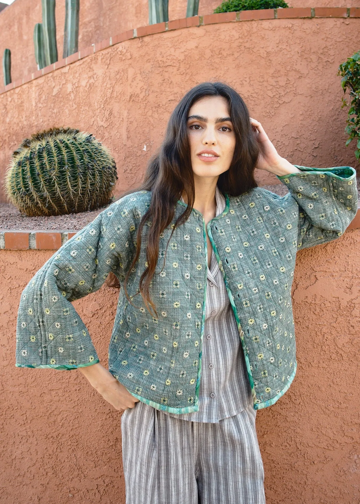 quilted amara cardi | spring 26 | garden sold by Ace & Jig product image thumbnail 5