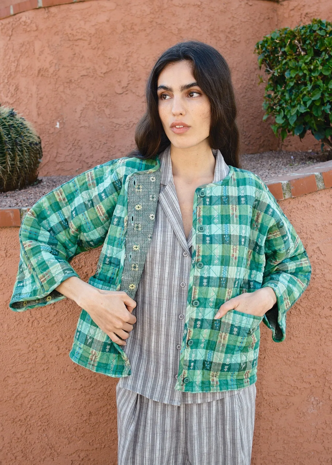 quilted amara cardi | spring 26 | garden sold by Ace & Jig product image thumbnail 4