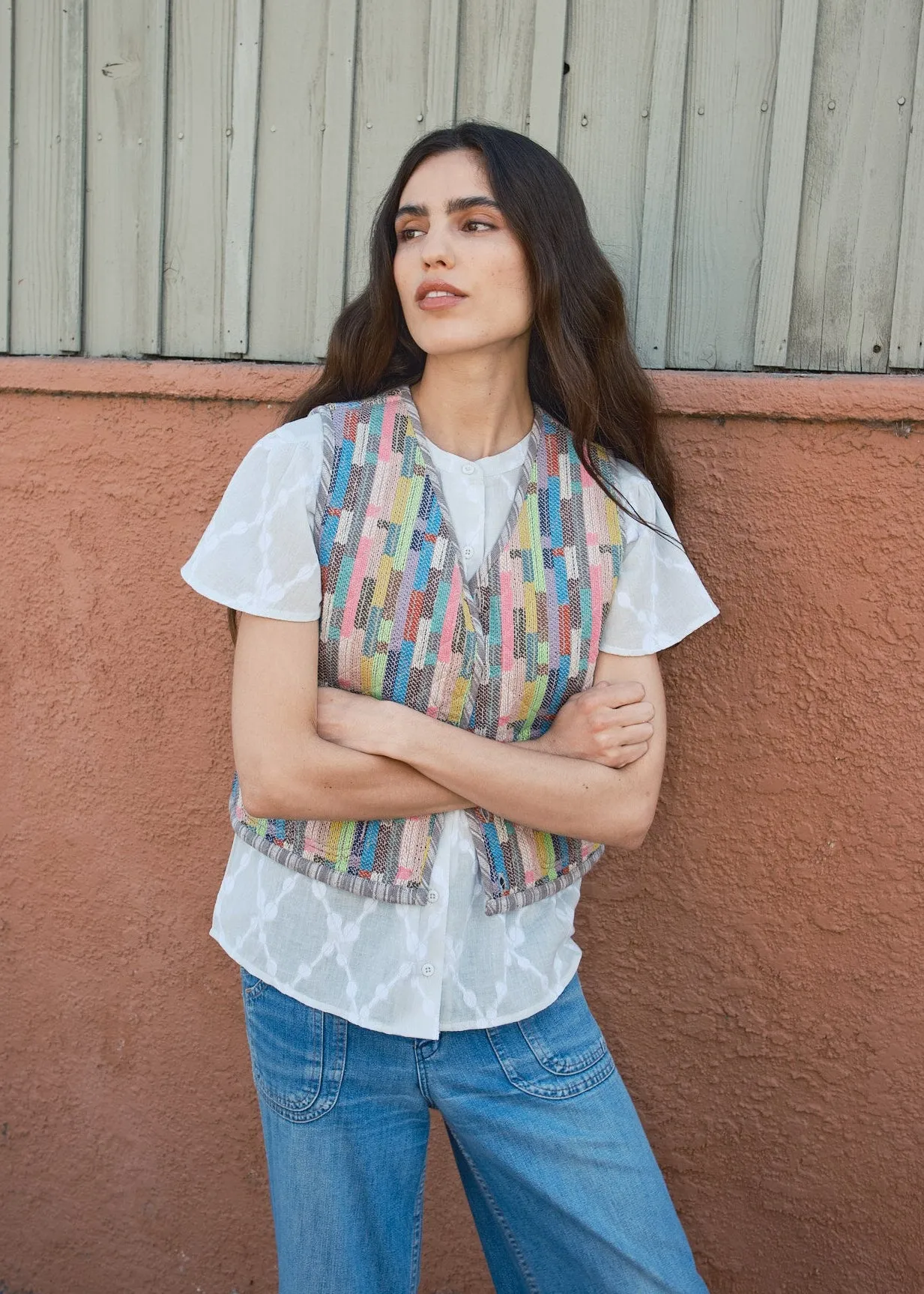 quilted vest | spring 26 | scribble sold by Ace & Jig product image thumbnail 2