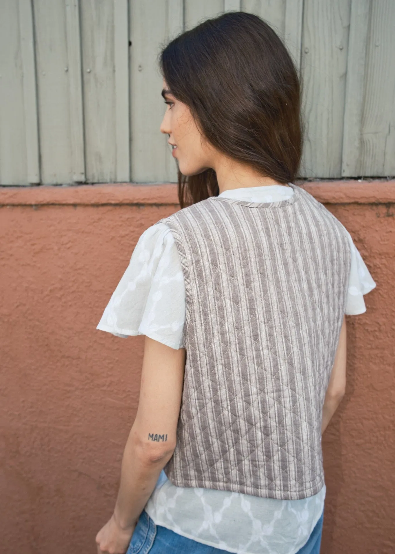 quilted vest | spring 26 | scribble sold by Ace & Jig product image thumbnail 4