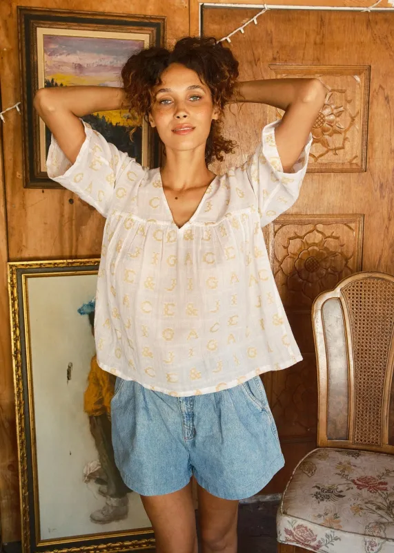 maura top | spring 26 | initial made by Ace & Jig