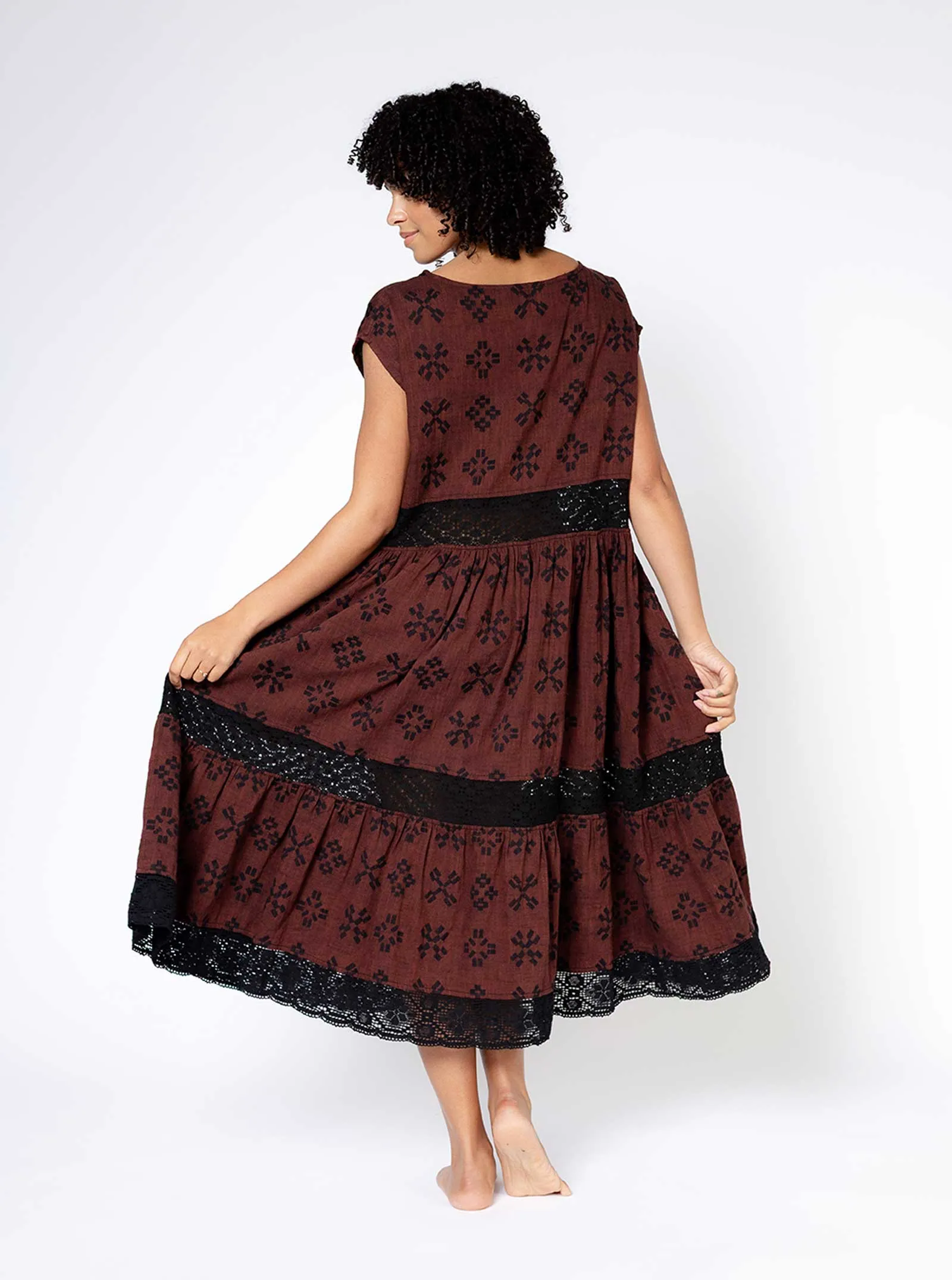 sample sale | crochet float dress ganache | XXS-1X sold by Ace & Jig product image thumbnail 4