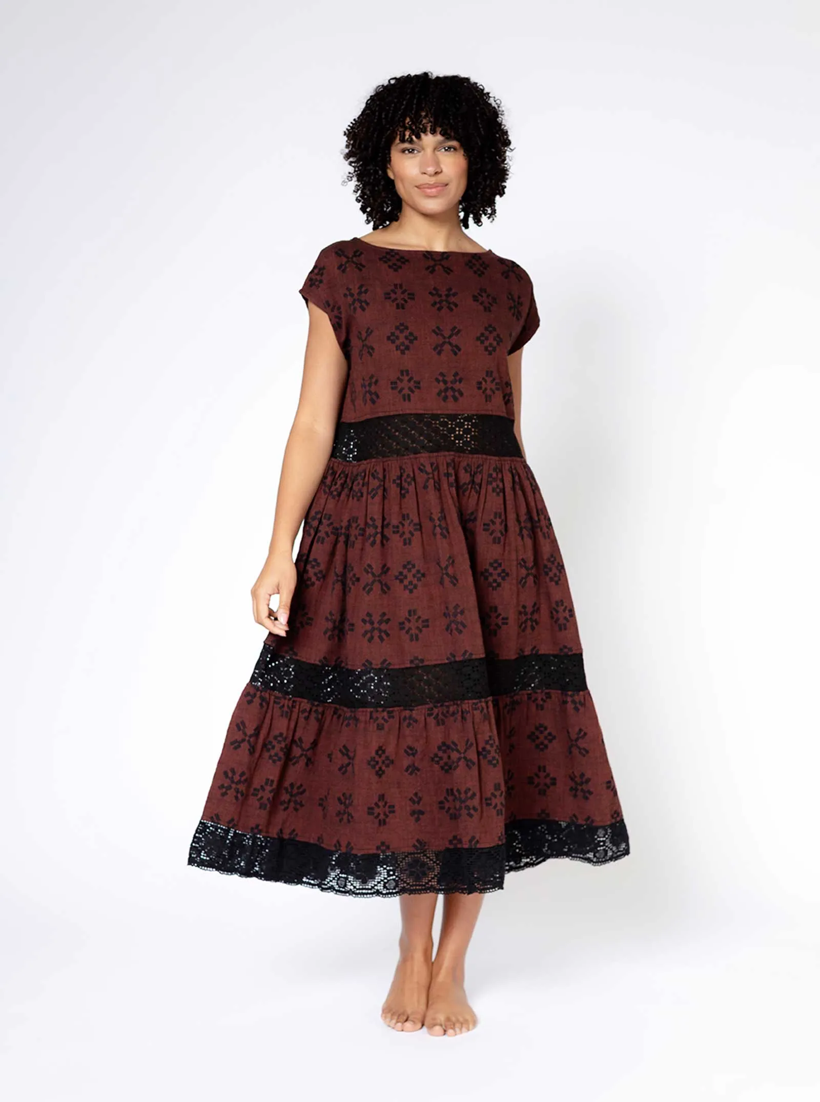 sample sale | crochet float dress ganache | XXS-1X sold by Ace & Jig product image thumbnail 5