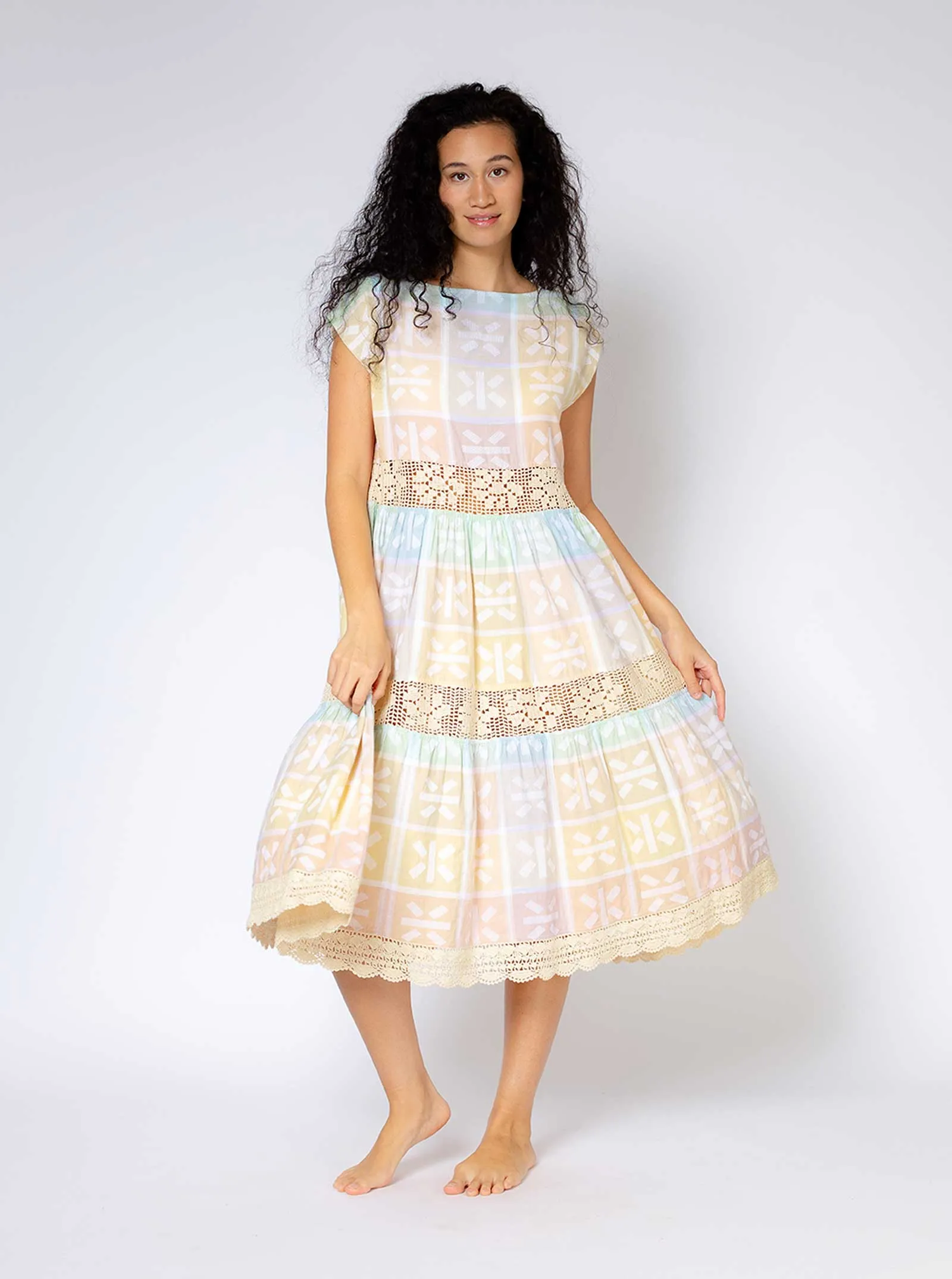 sample sale | crochet float dress meringue | XXS-2X sold by Ace & Jig product image thumbnail 4