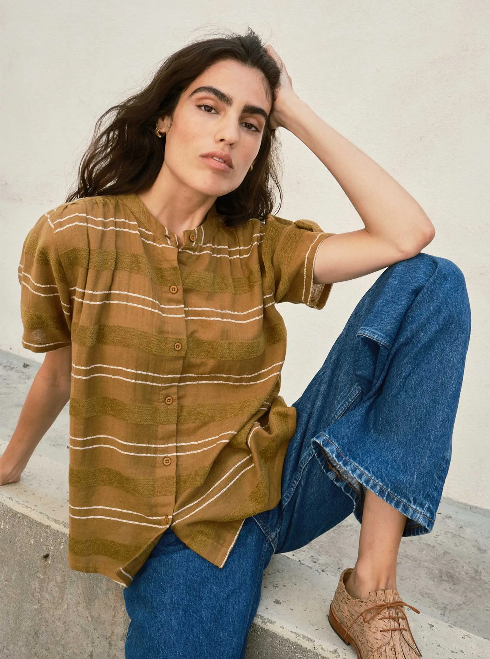 sample sale | gina blouse rattan | 4X sold by Ace & Jig