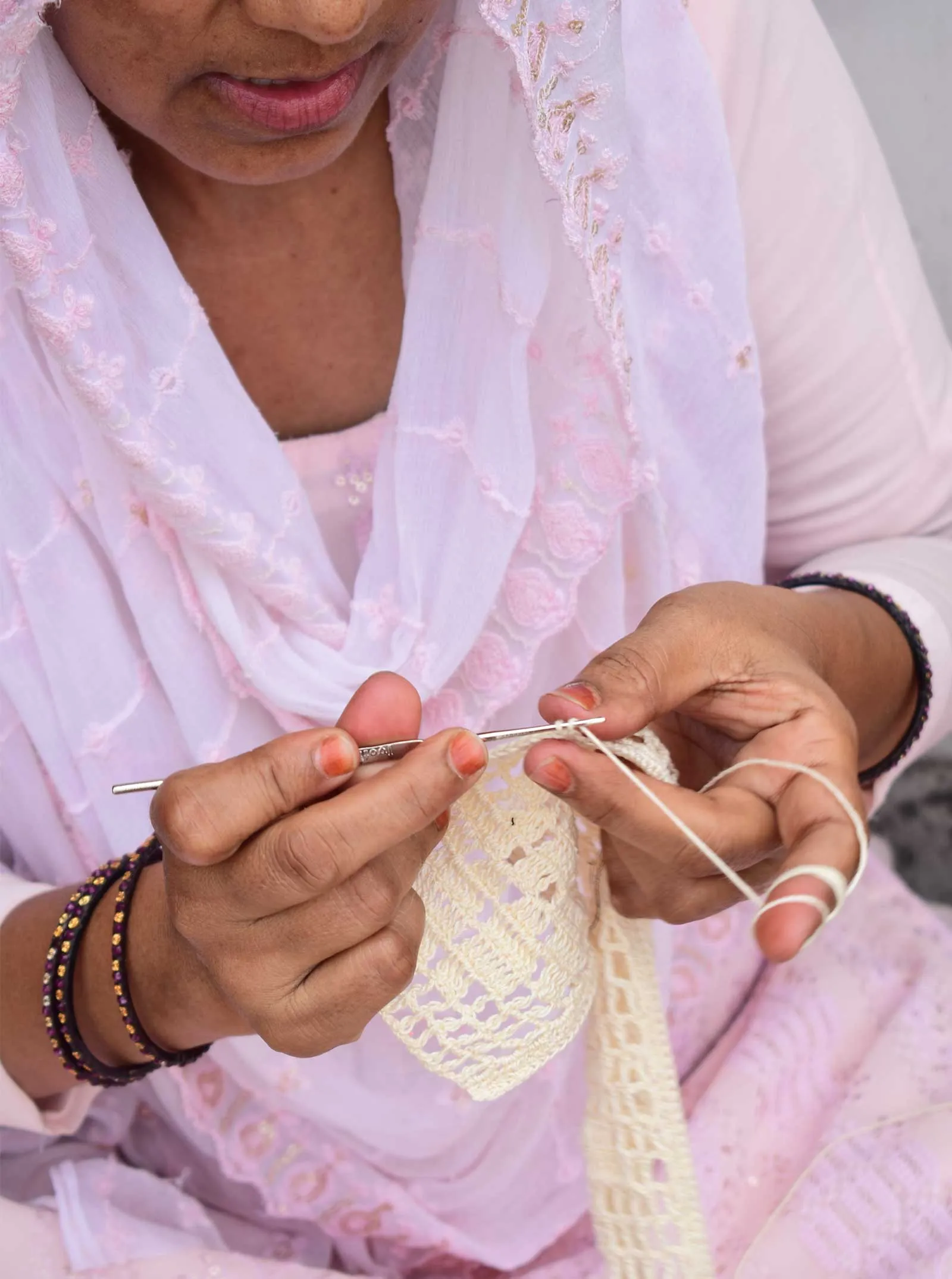 sample sale | crochet ramona skirt meringue | S-3X sold by Ace & Jig product image thumbnail 4