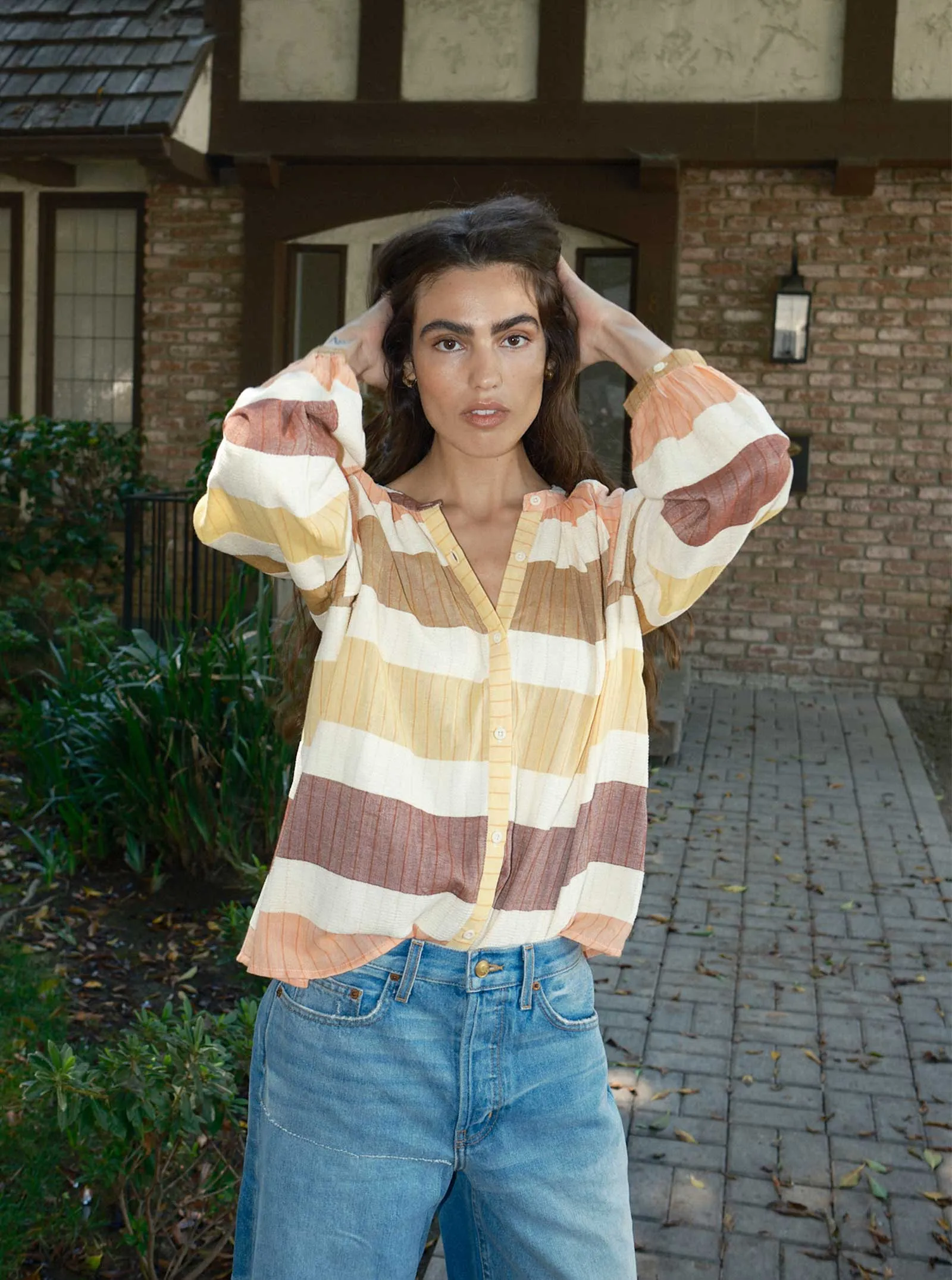 sample sale | daryl blouse waikiki | XS-XL sold by Ace & Jig product image thumbnail 3