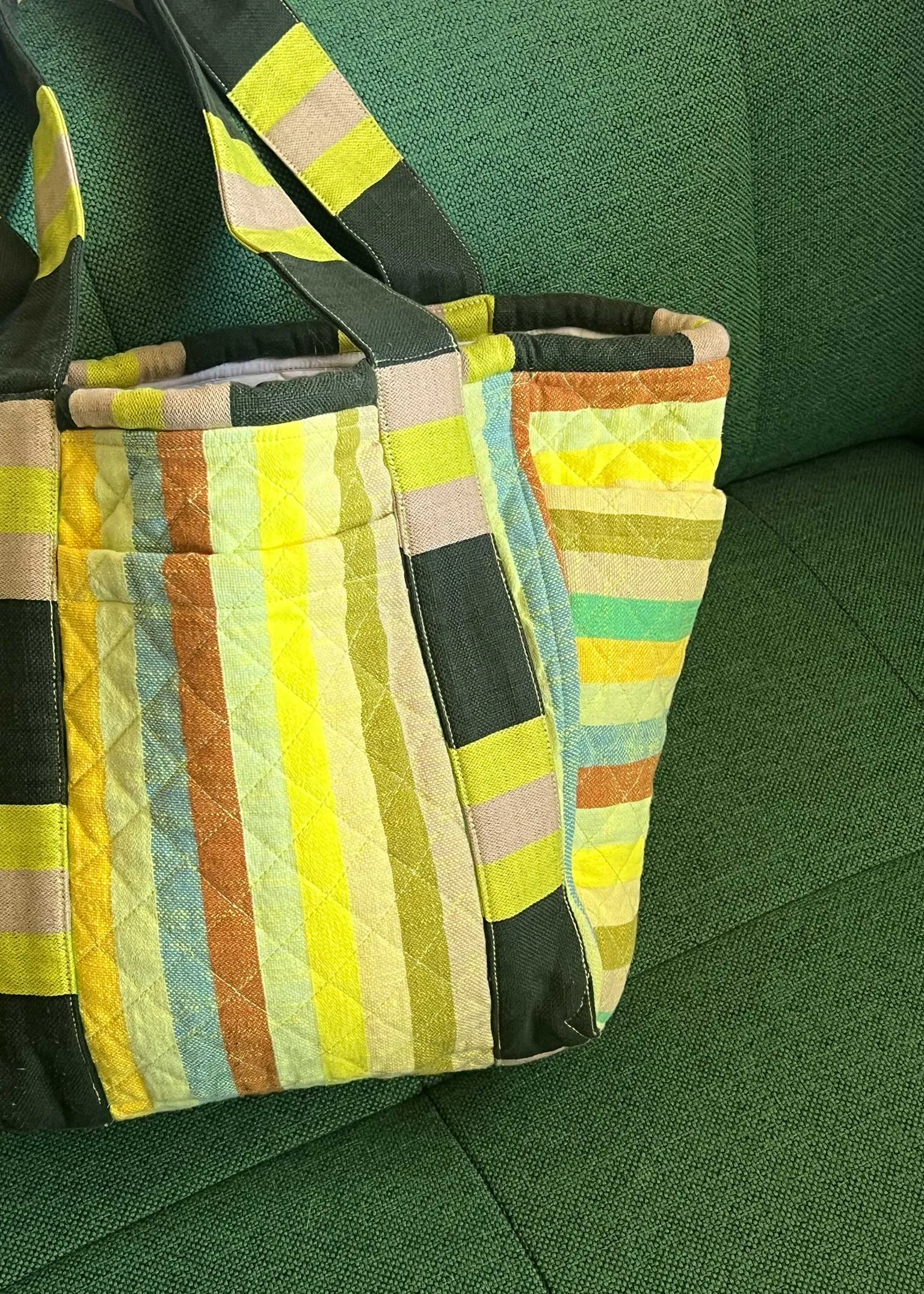 jumbo quilted tote | home | wave sold by Ace & Jig product image thumbnail 2