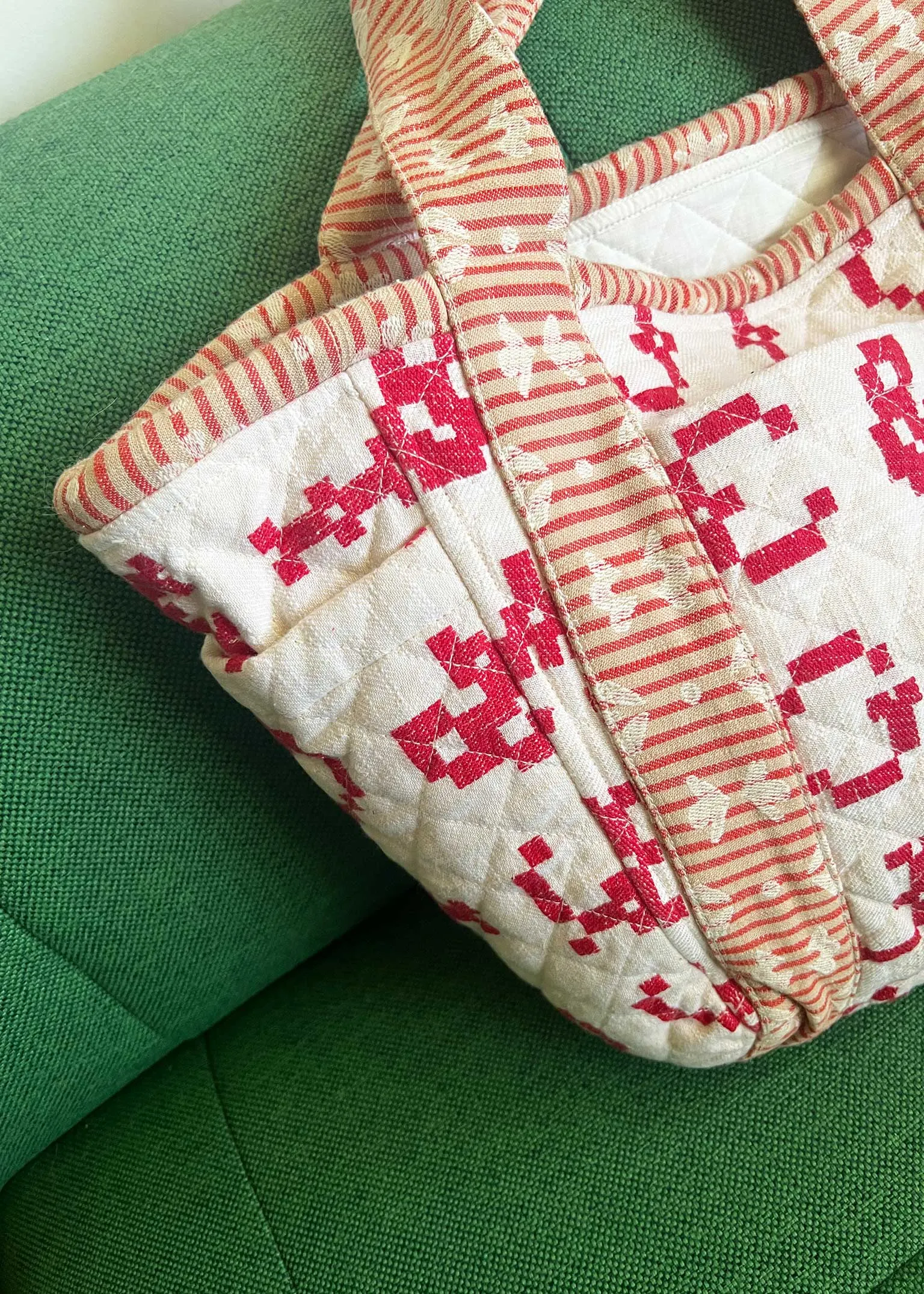 jumbo quilted tote | home | monogram sold by Ace & Jig product image thumbnail 2