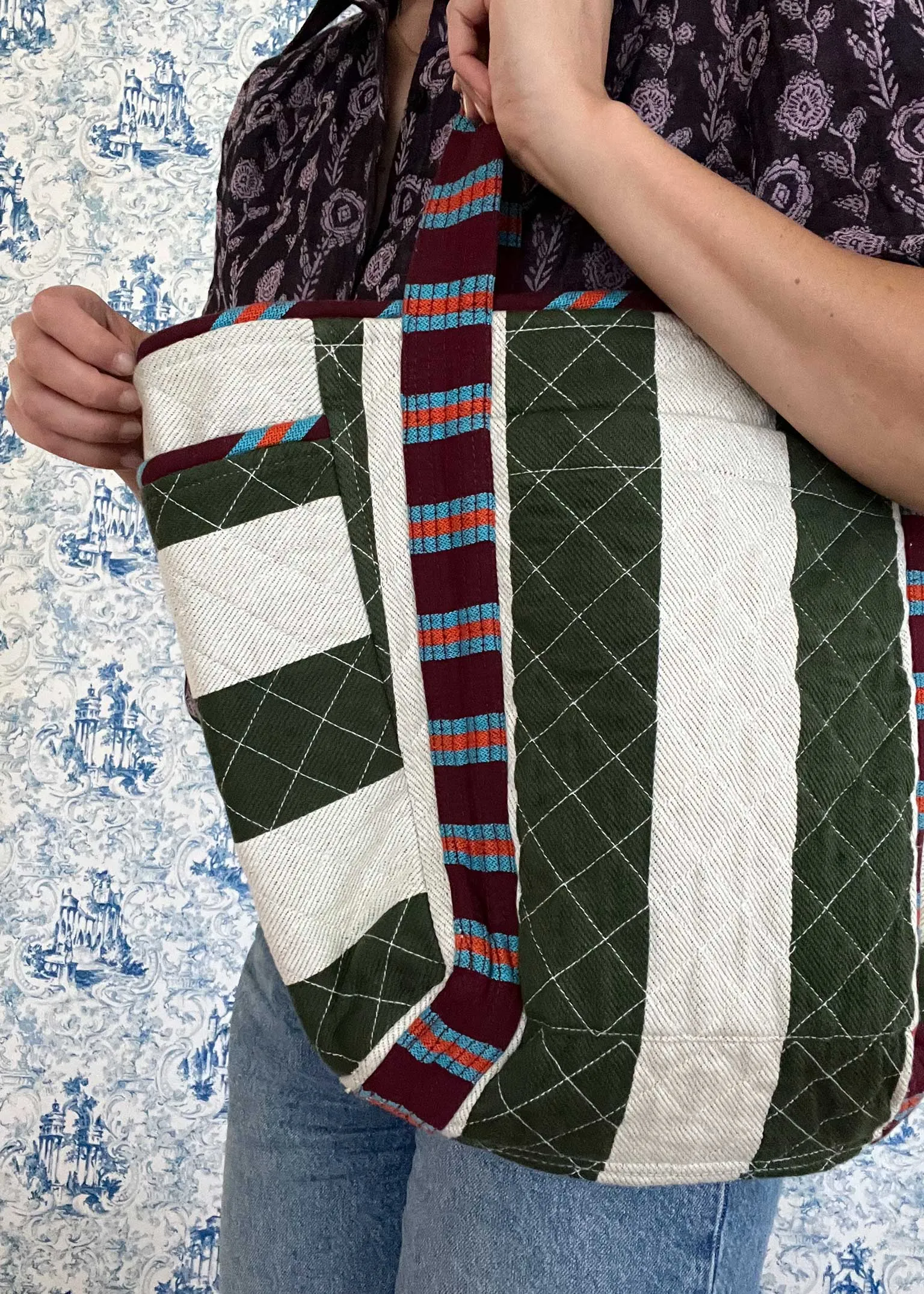 jumbo quilted tote | home | salon sold by Ace & Jig product image thumbnail 4