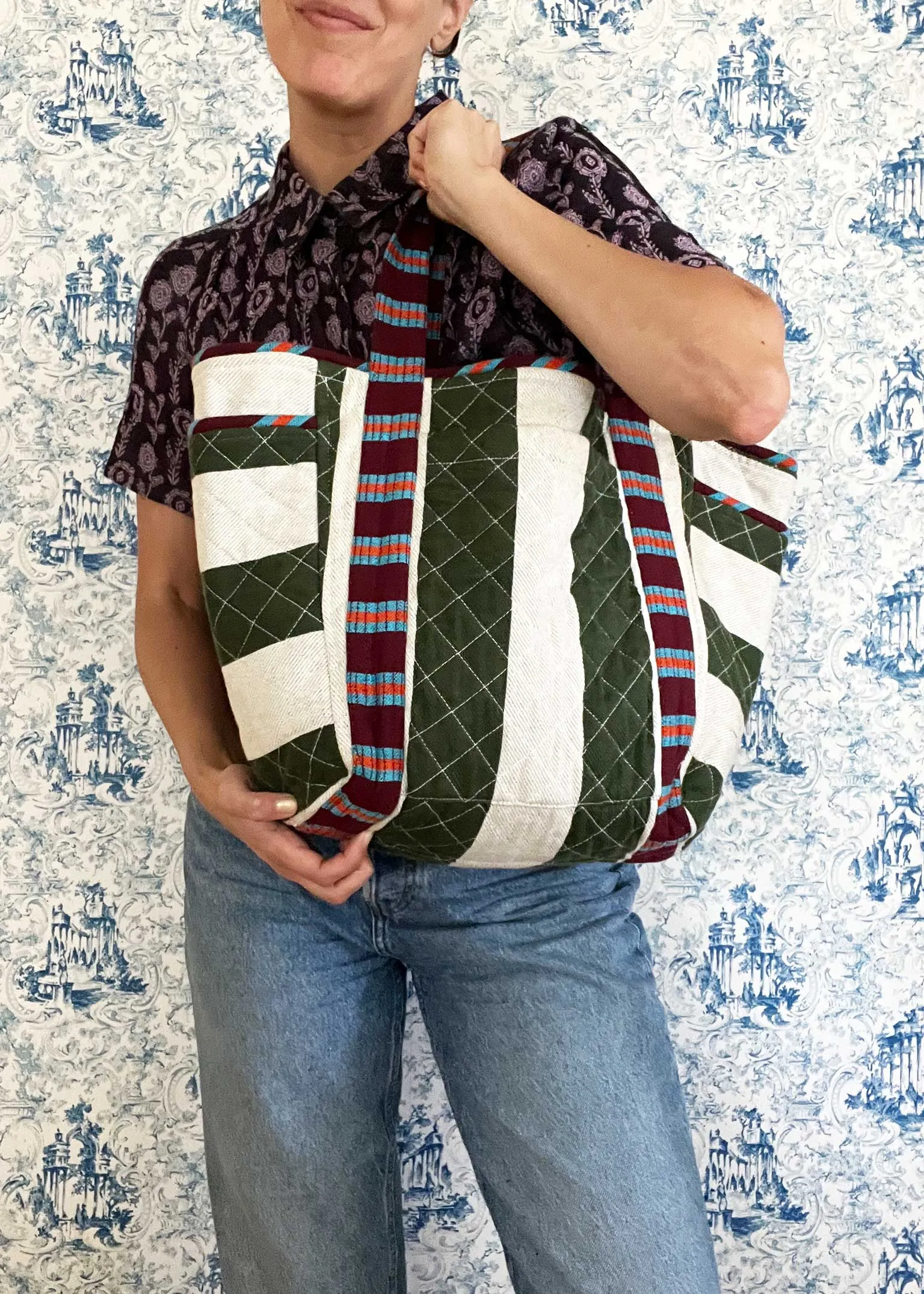 jumbo quilted tote | home | salon sold by Ace & Jig product image thumbnail 5