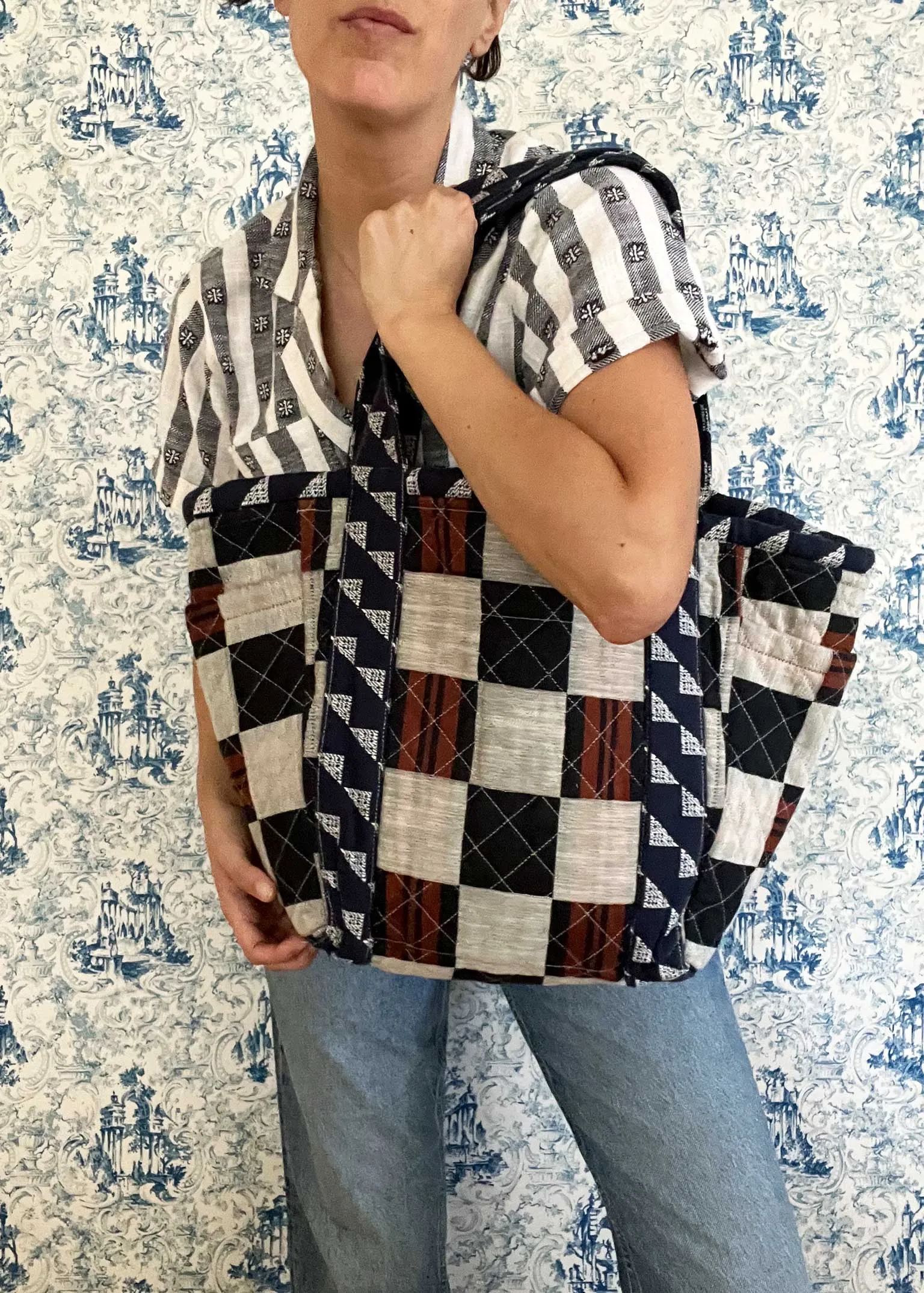 jumbo quilted tote | home | switch sold by Ace & Jig product image thumbnail 3