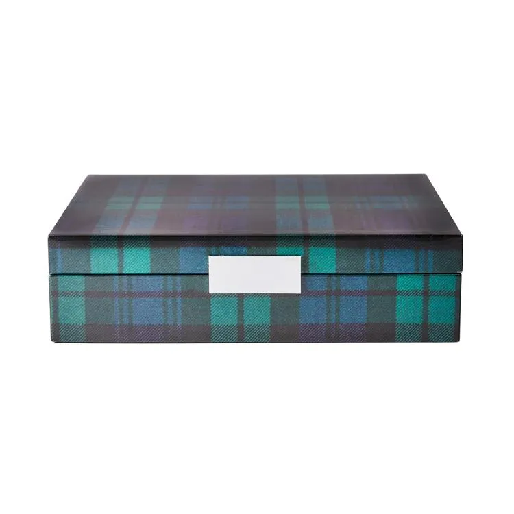 Large Black Watch Tartan Box with Silver sold by Addison Ross product image thumbnail 2