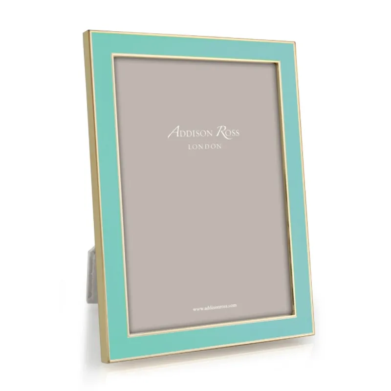 Pastel Blue Enamel & Gold Frame sold by Addison Ross