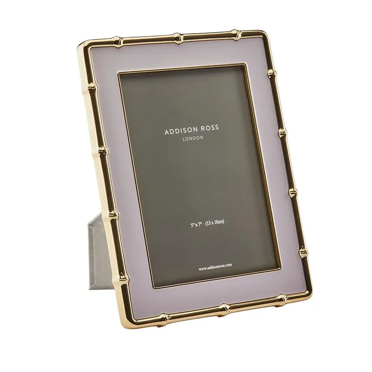 Pale Pink & Gold Bamboo Enamel Photo Frame sold by Addison Ross