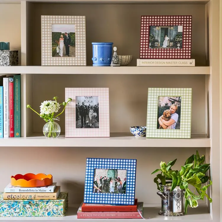Cherry Gingham Lacquer Photo Frame sold by Addison Ross product image thumbnail 2