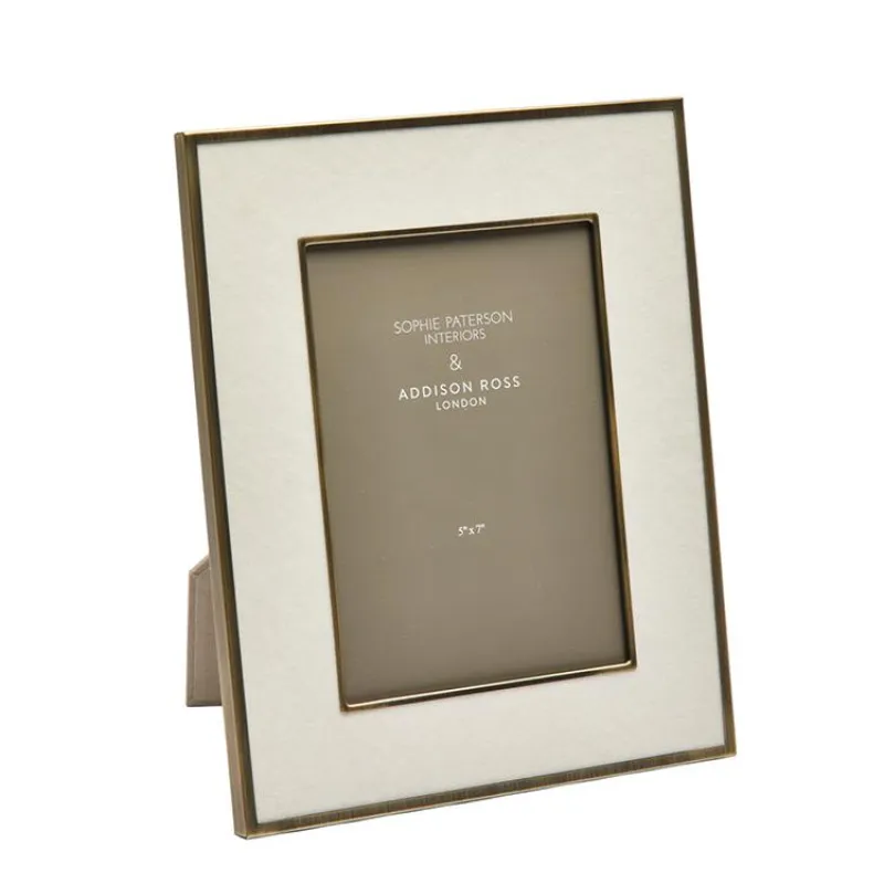 Sophie Paterson Photo Frame Cream Velvet 5 x 7" sold by Addison Ross