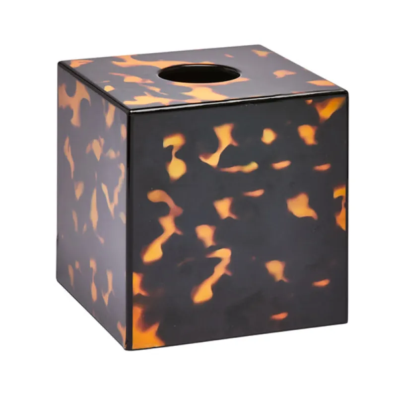 Tortoiseshell Square Tissue Box sold by Addison Ross
